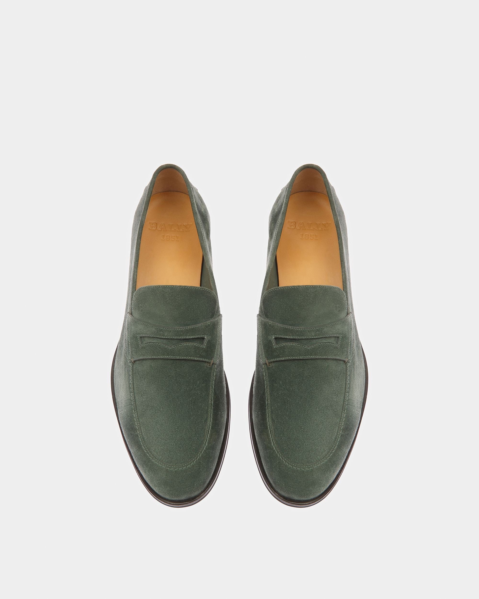 Webb Leather Loafers In Sage - Men's - Bally - 02