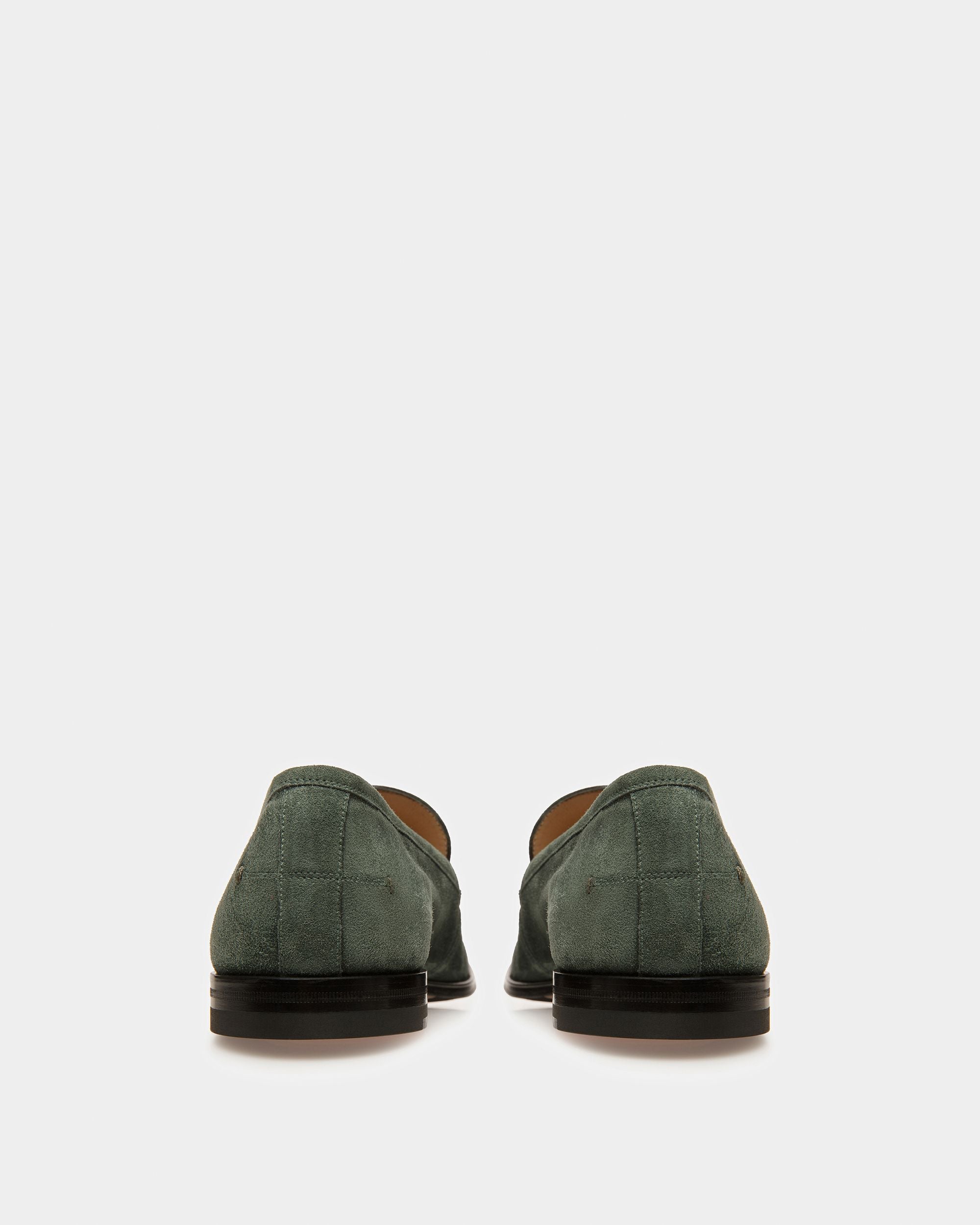 Webb Leather Loafers In Sage - Men's - Bally - 03