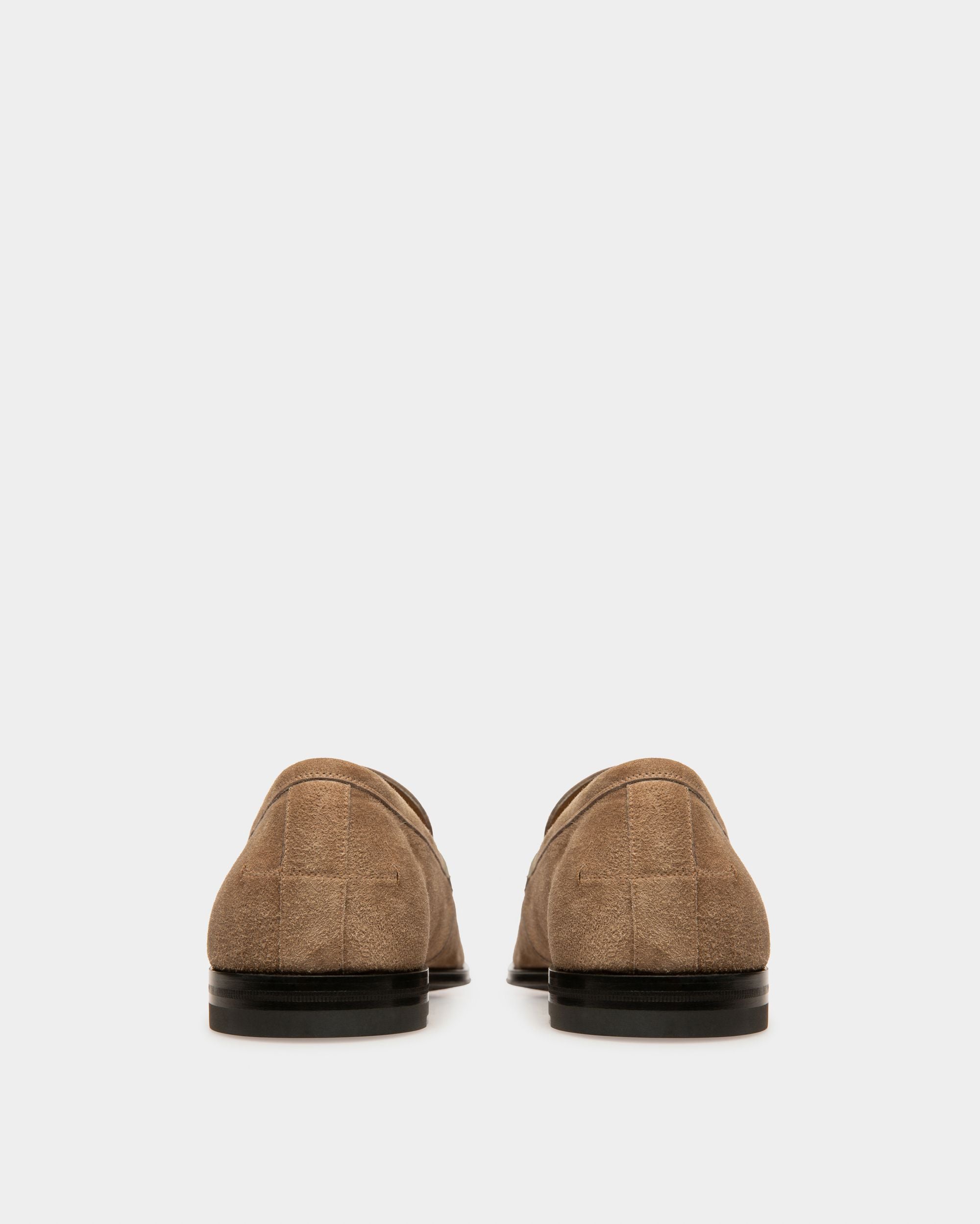 Webb Leather Loafers In Taupe - Men's - Bally - 03