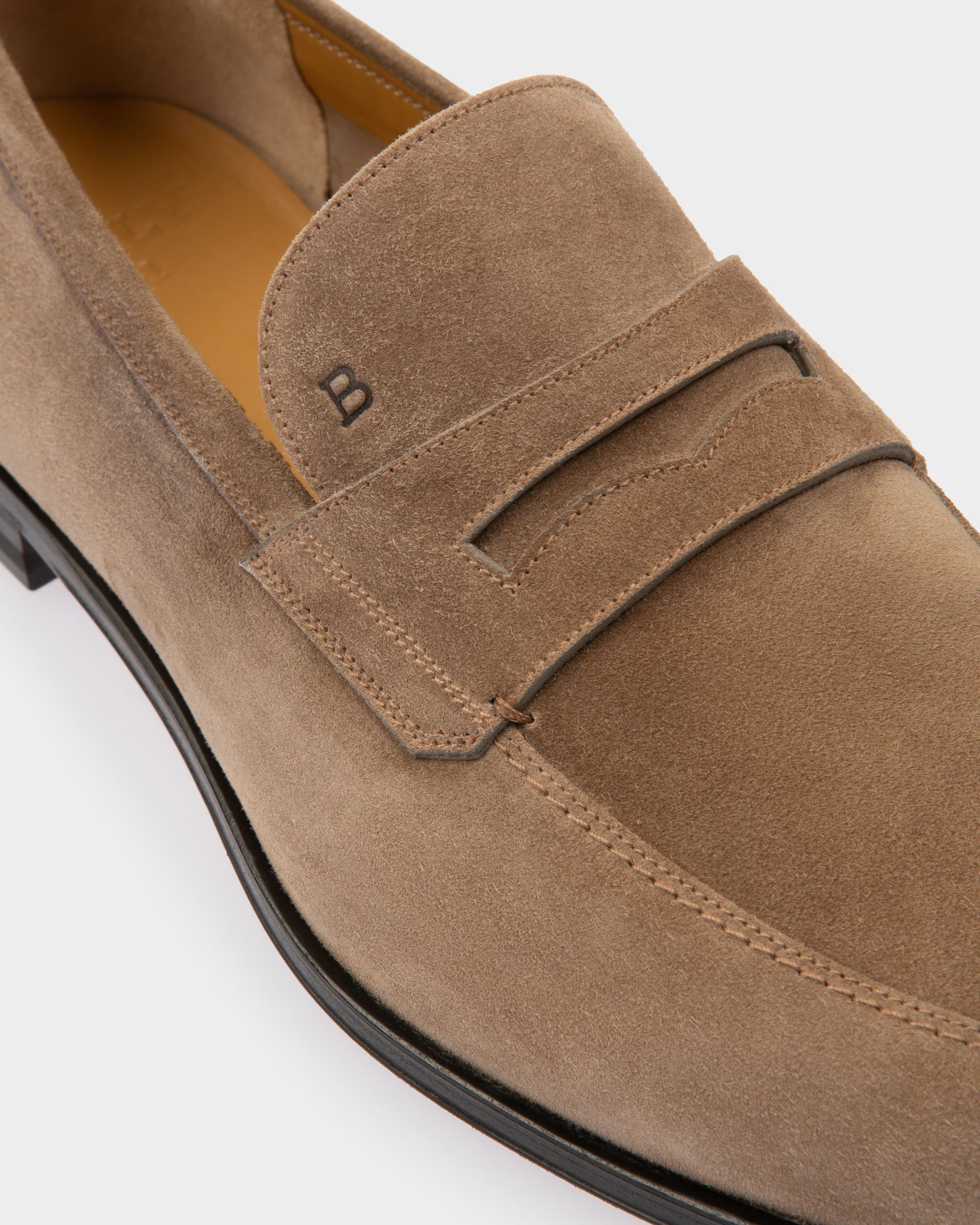Webb Leather Loafers In Taupe - Men's - Bally - 05