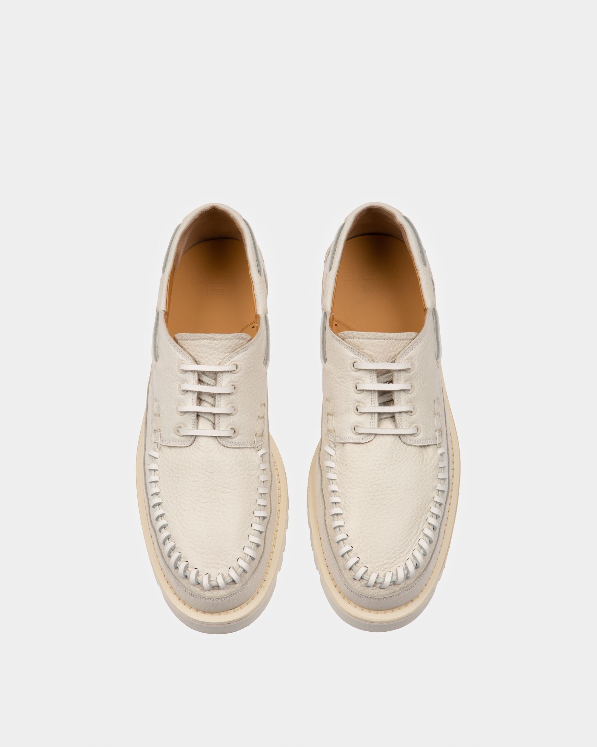 Trendal Leather Moccasins In White - Men's - Bally - 02