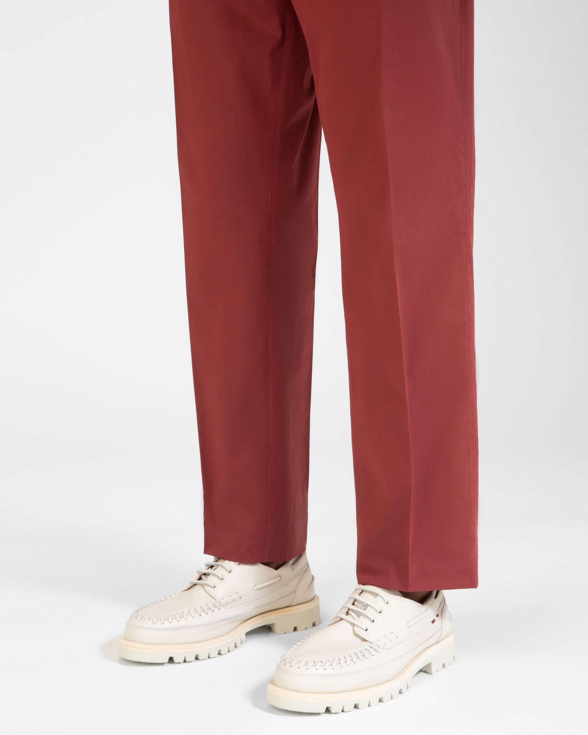 Trendal Leather Moccasins In White - Men's - Bally - 03