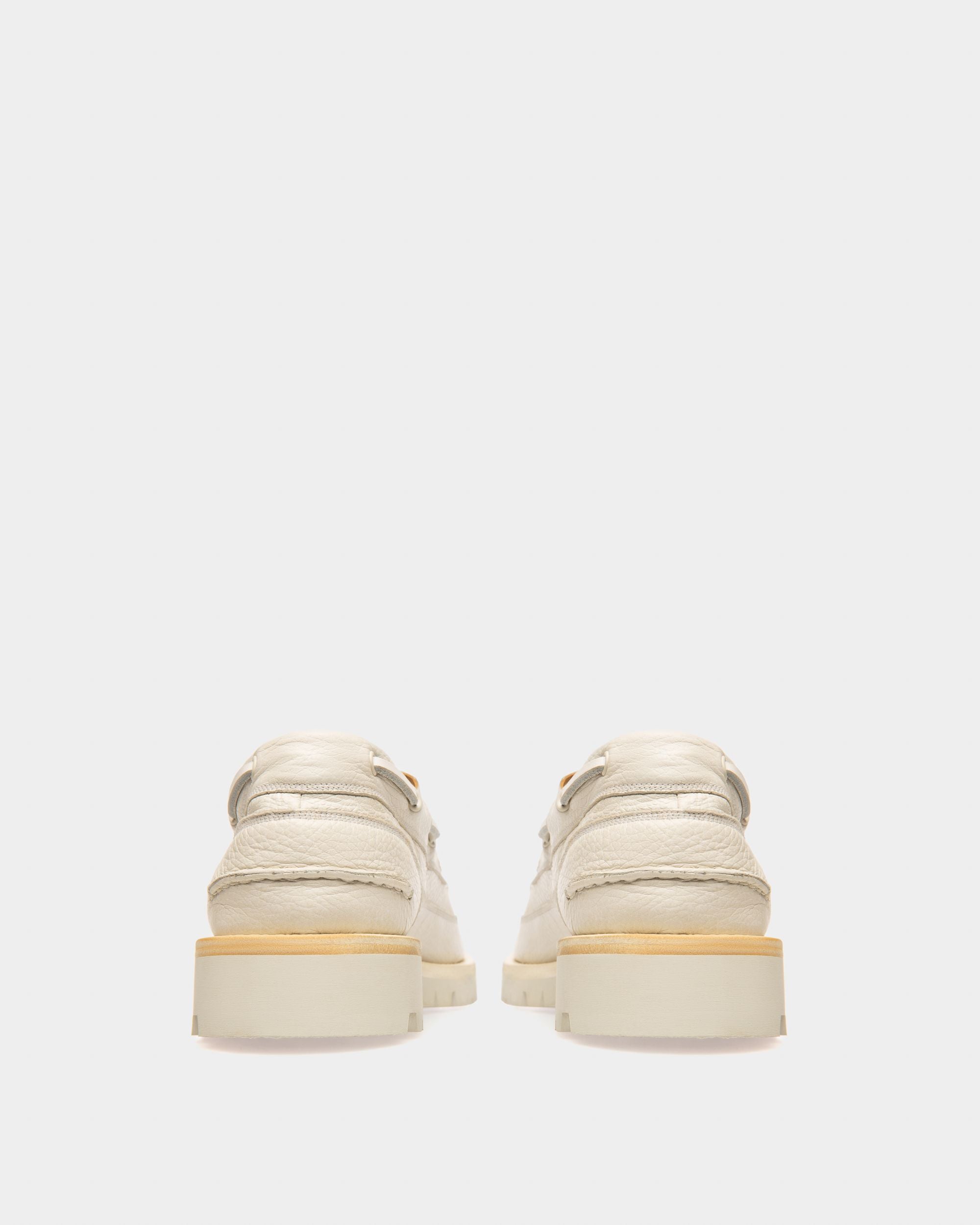 Trendal Leather Moccasins In White - Men's - Bally - 04