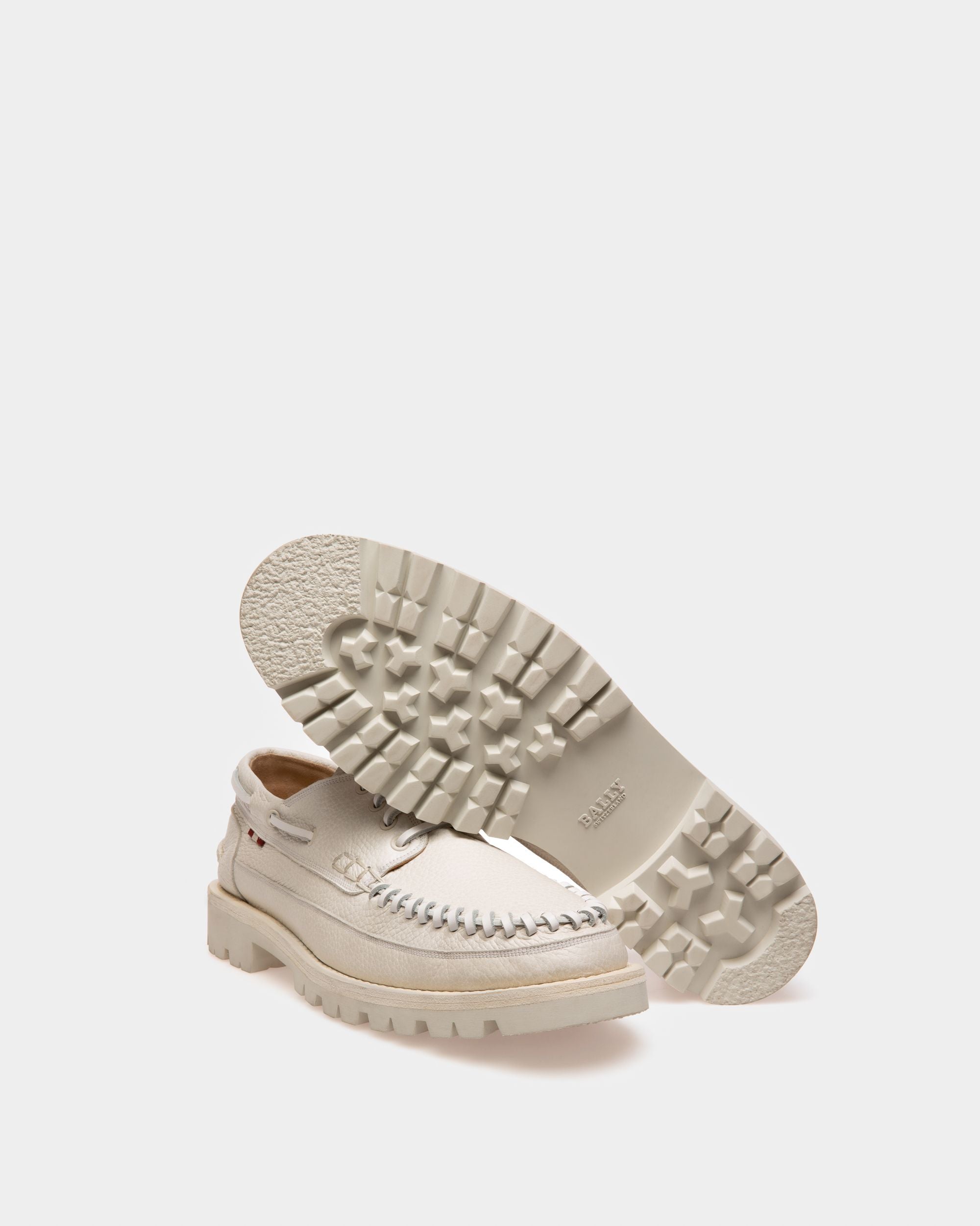 Trendal Leather Moccasins In White - Men's - Bally - 05