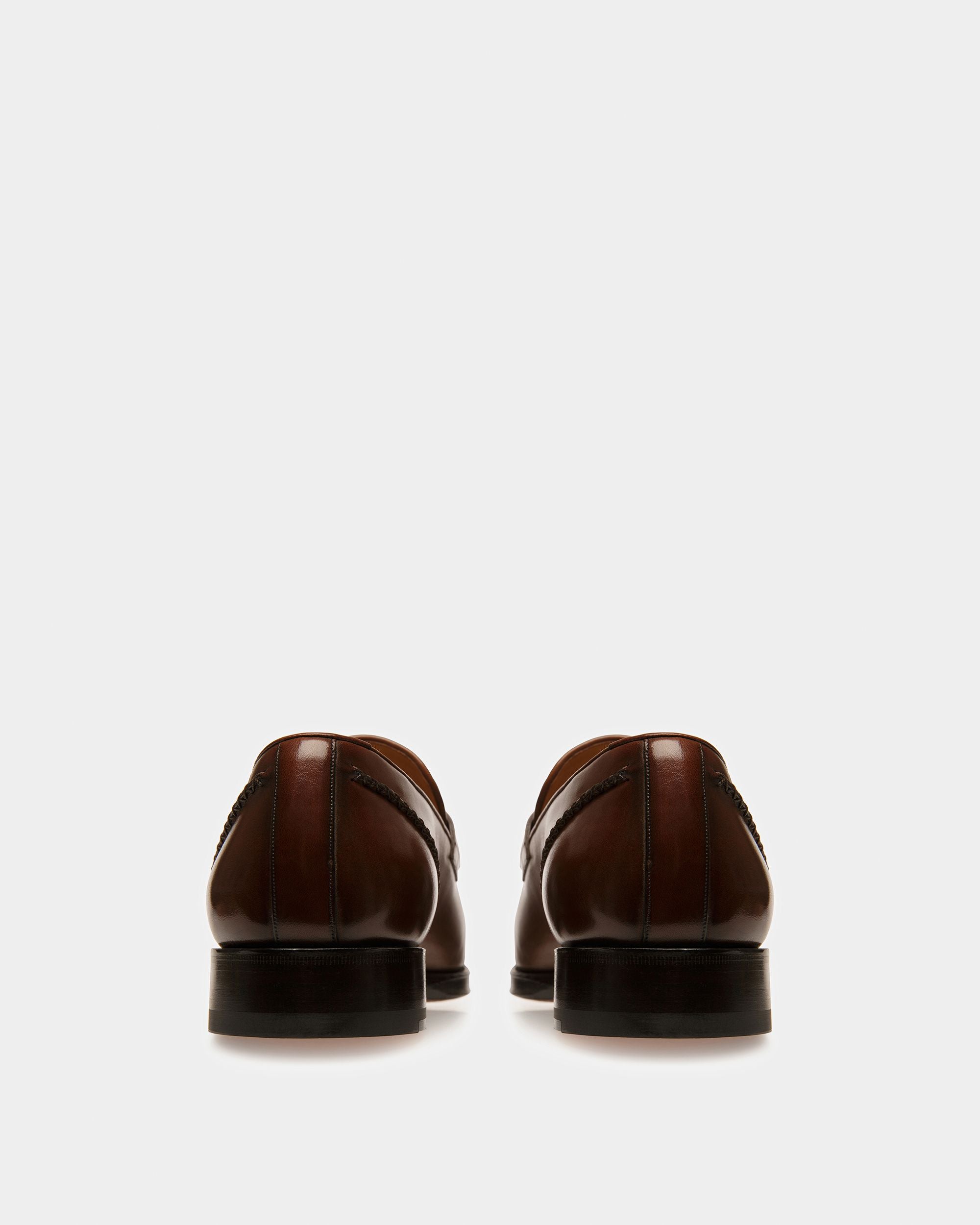 Skenny Leather Loafers In Brown - Men's - Bally - 04