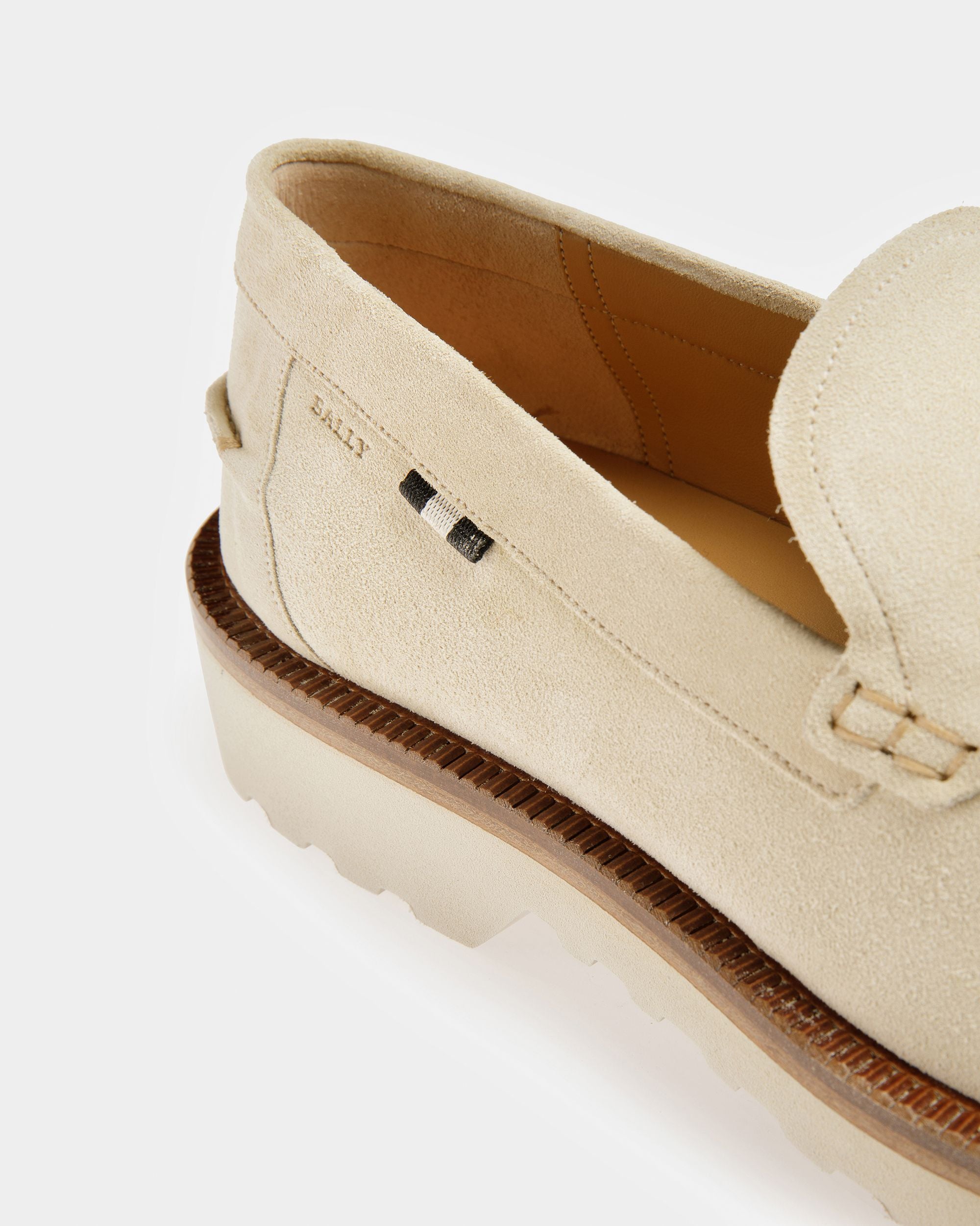 Novald Leather Loafers In Fossil - Men's - Bally - 03