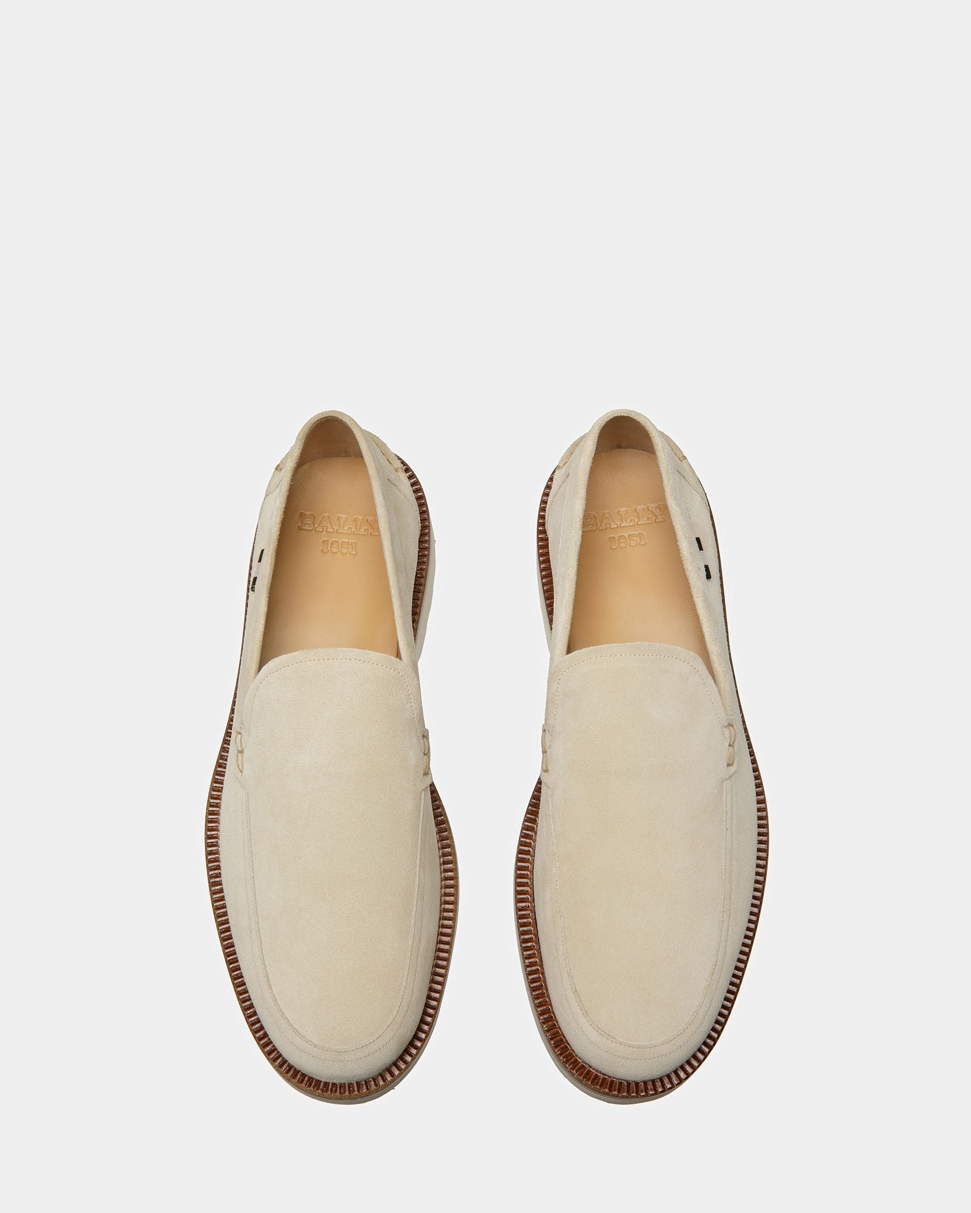 Novald Leather Loafers In Fossil - Men's - Bally - 04