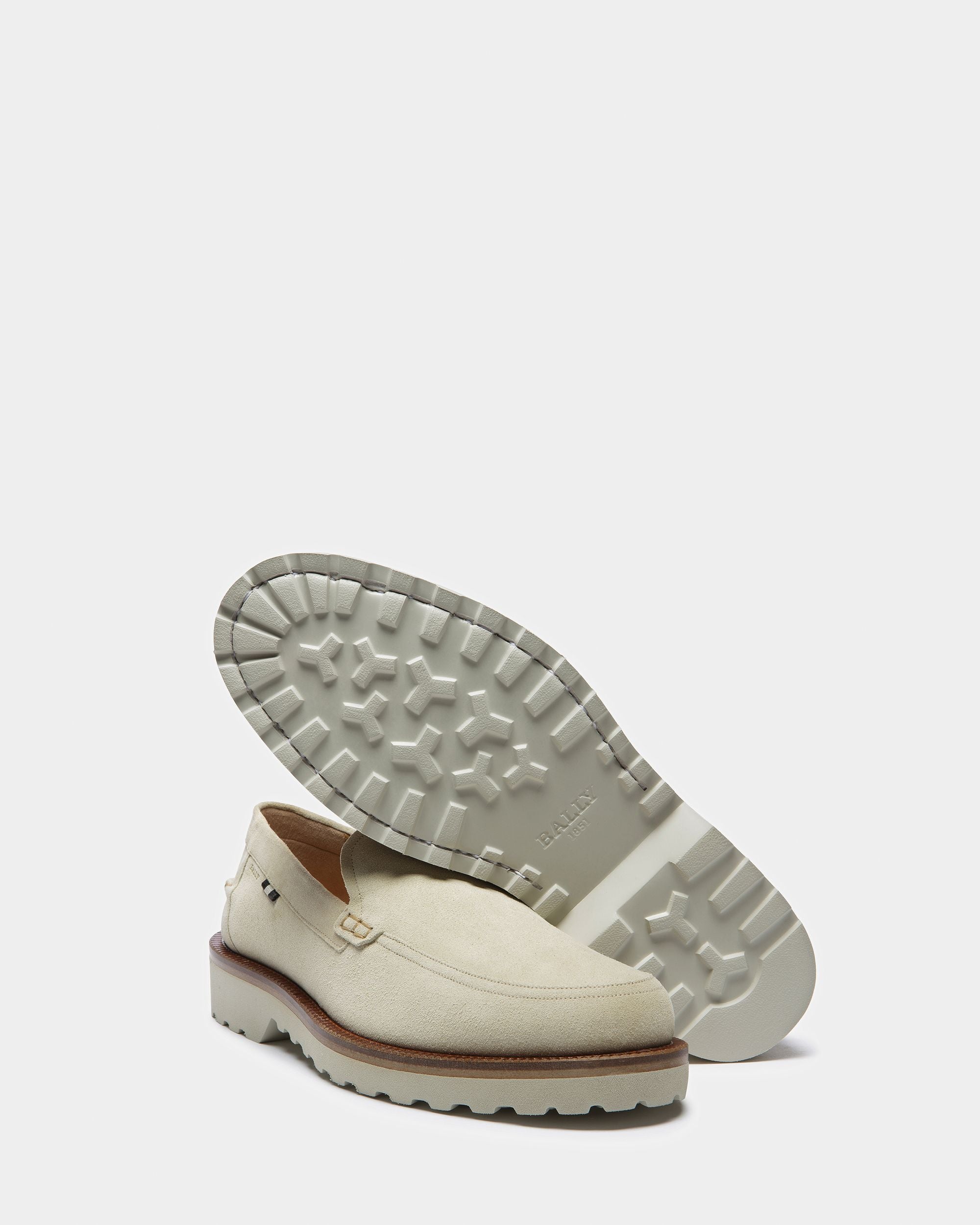 Novald Leather Loafers In Fossil - Men's - Bally - 06