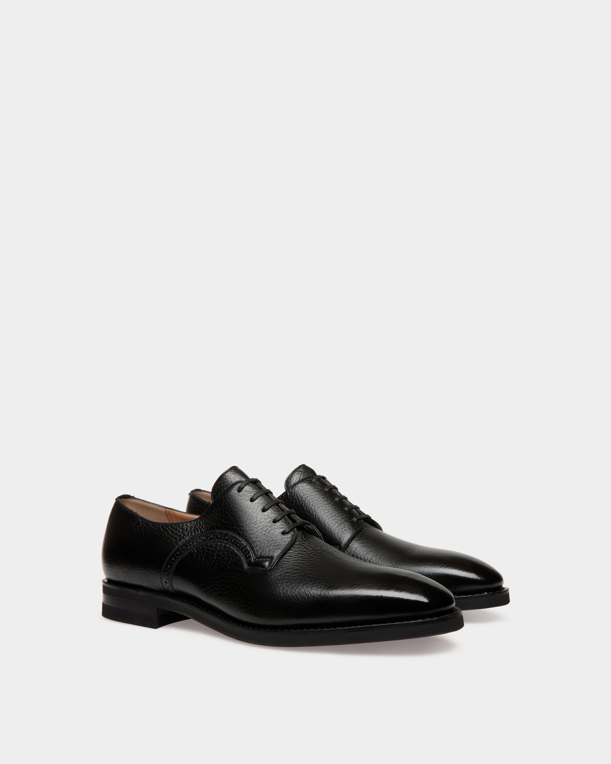 Scribe Derby in Black Deer Leather - Men's - Bally - 02