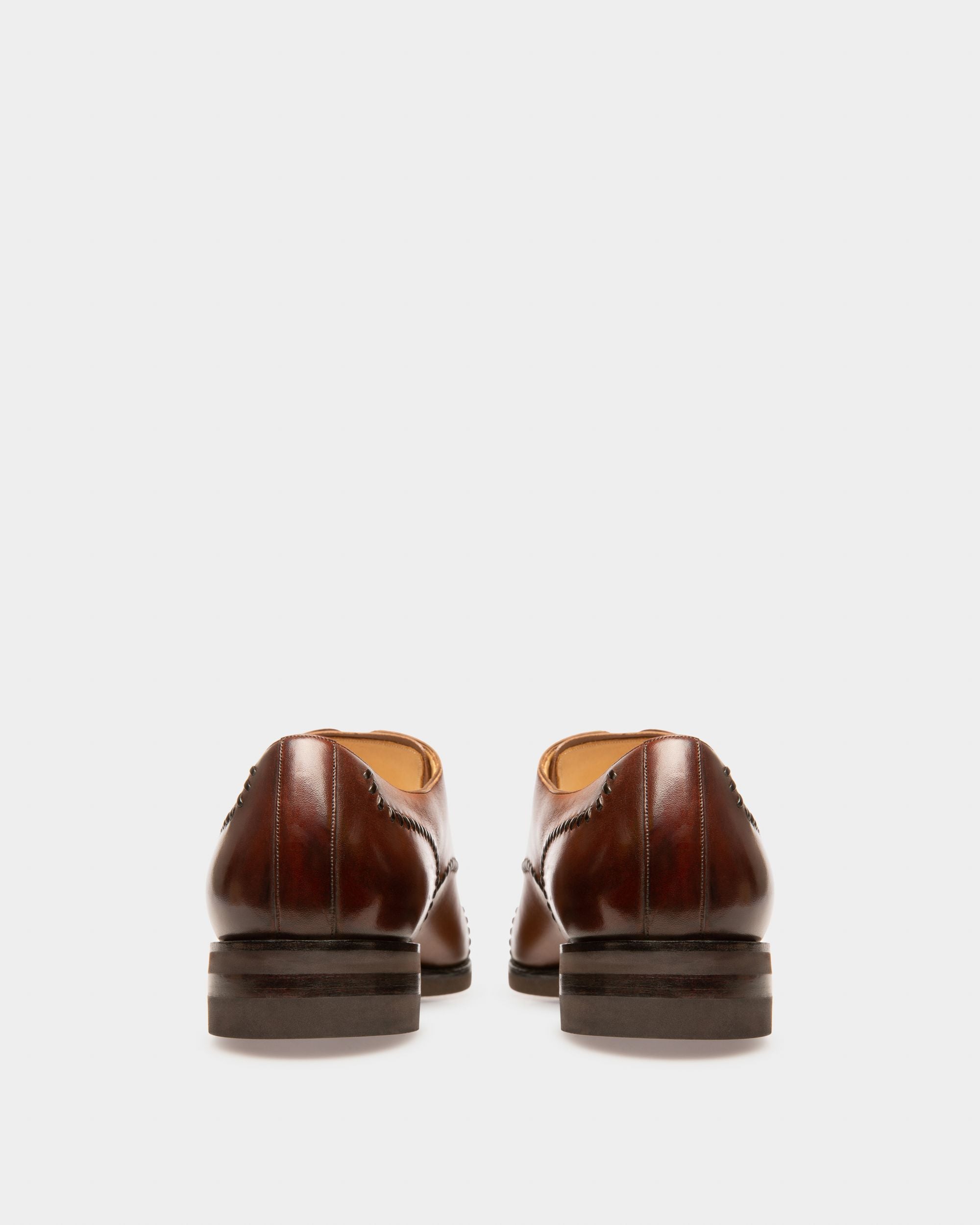 Scleyr Leather Oxfords In Brown - Men's - Bally - 04