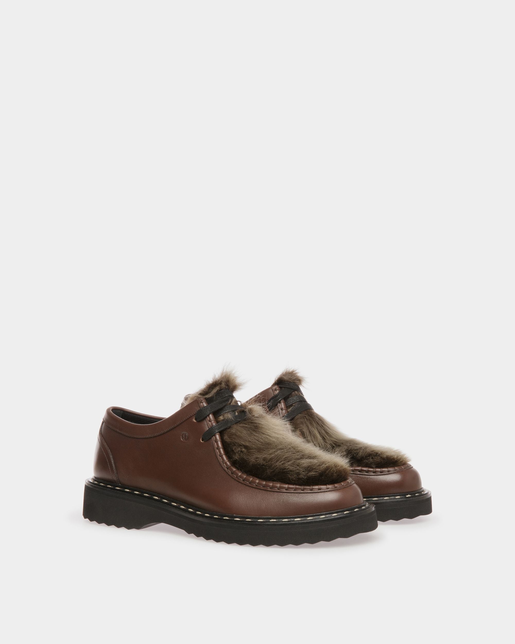 Neasden Derby Shoes In Brown Leather - Men's - Bally - 02
