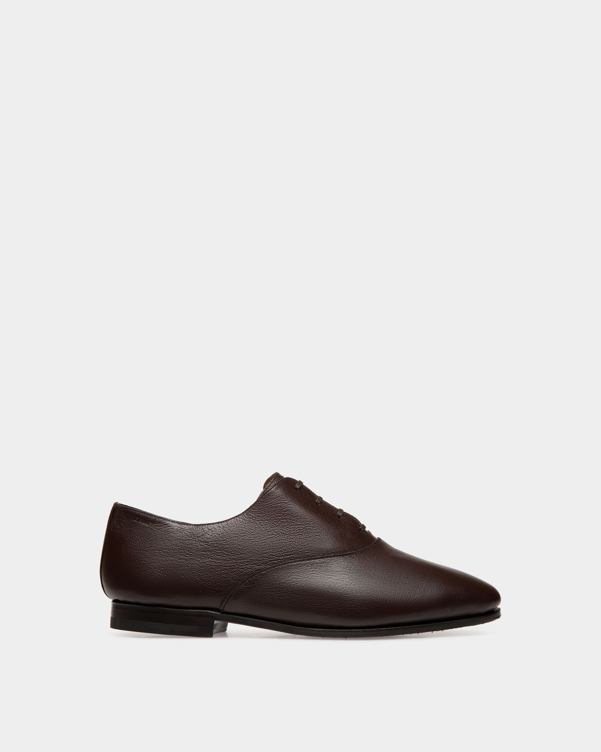 Plume Oxford in Brown Grained Leather - Men's - Bally - 01