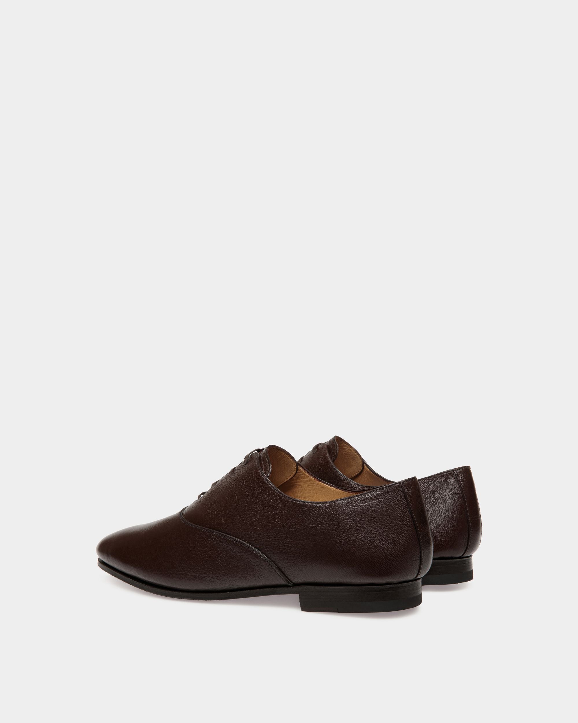 Plume Oxford in Brown Grained Leather - Men's - Bally - 03