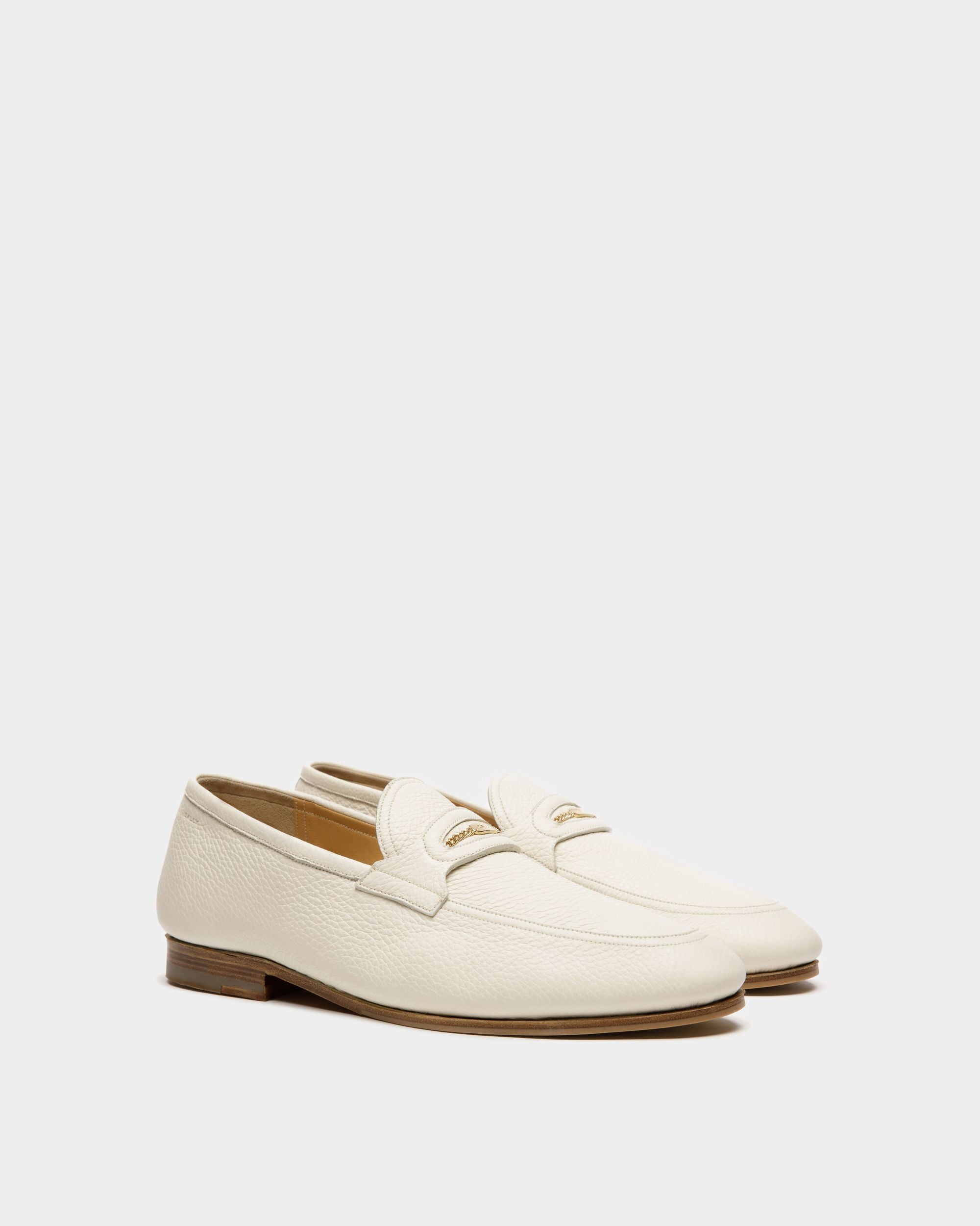 Bally loafers white discount