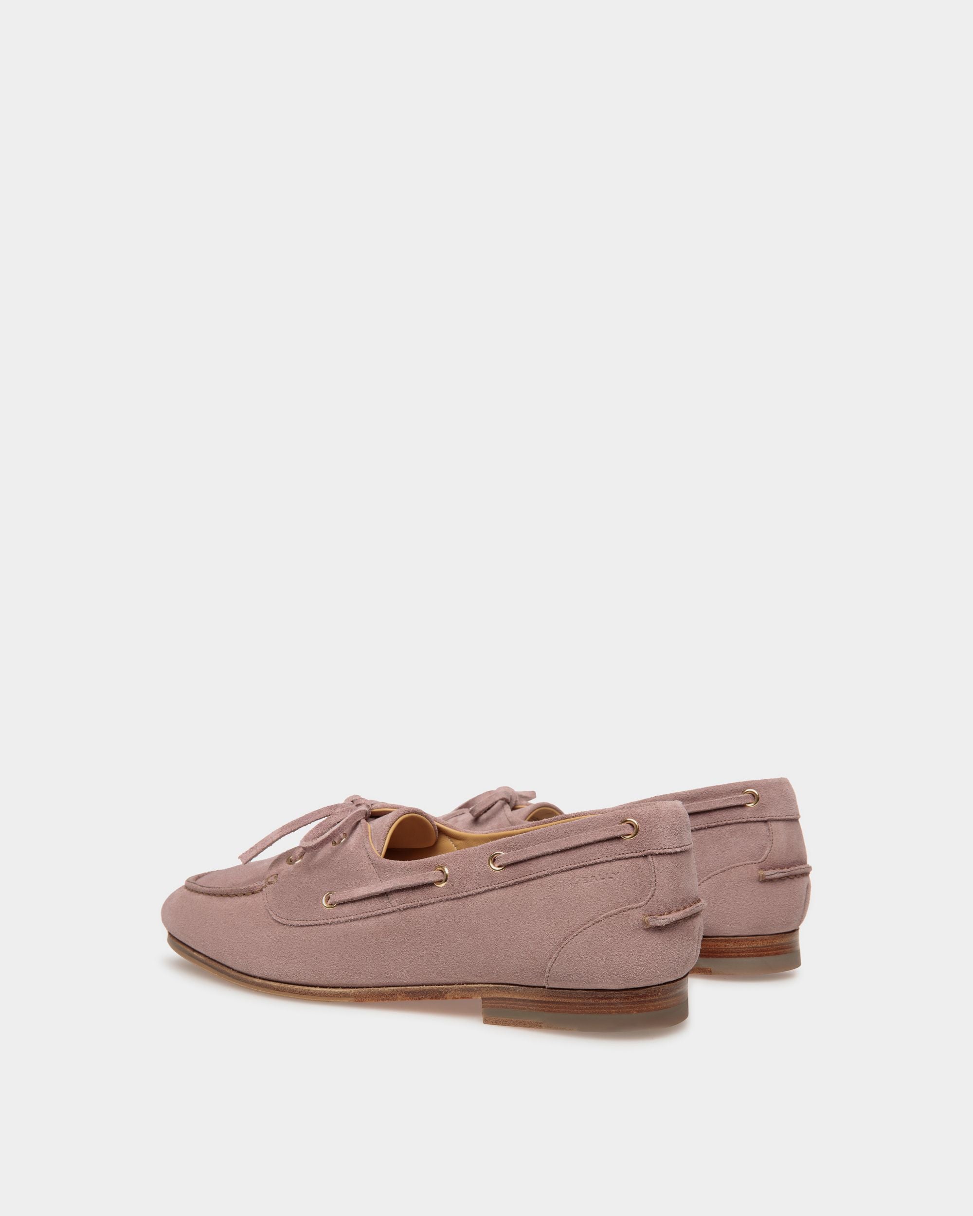 Plume Moccasin in Light Mauve Suede - Men's - Bally - 04