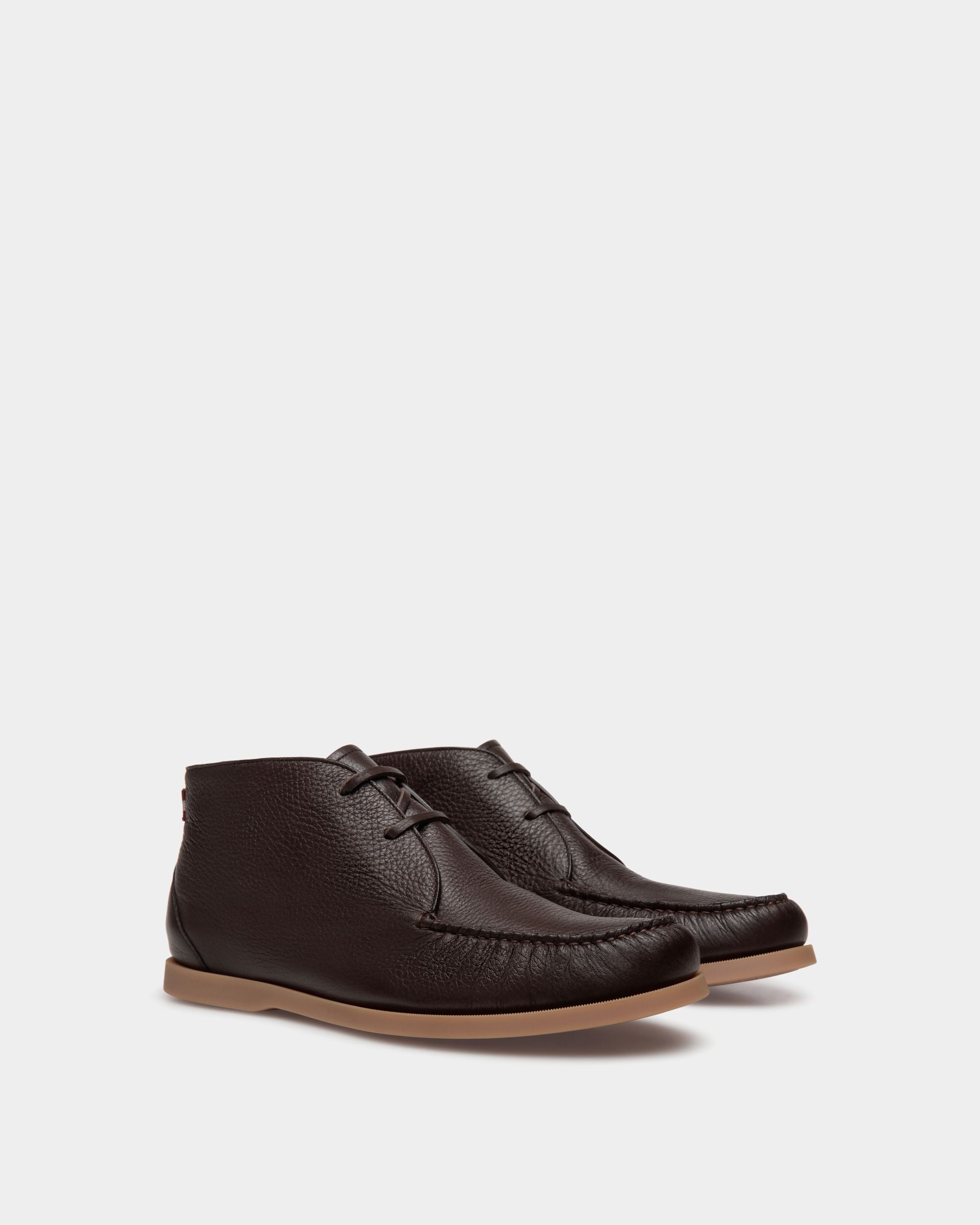 Nelson Bootie In Ebano Deer Leather - Men's - Bally - 03