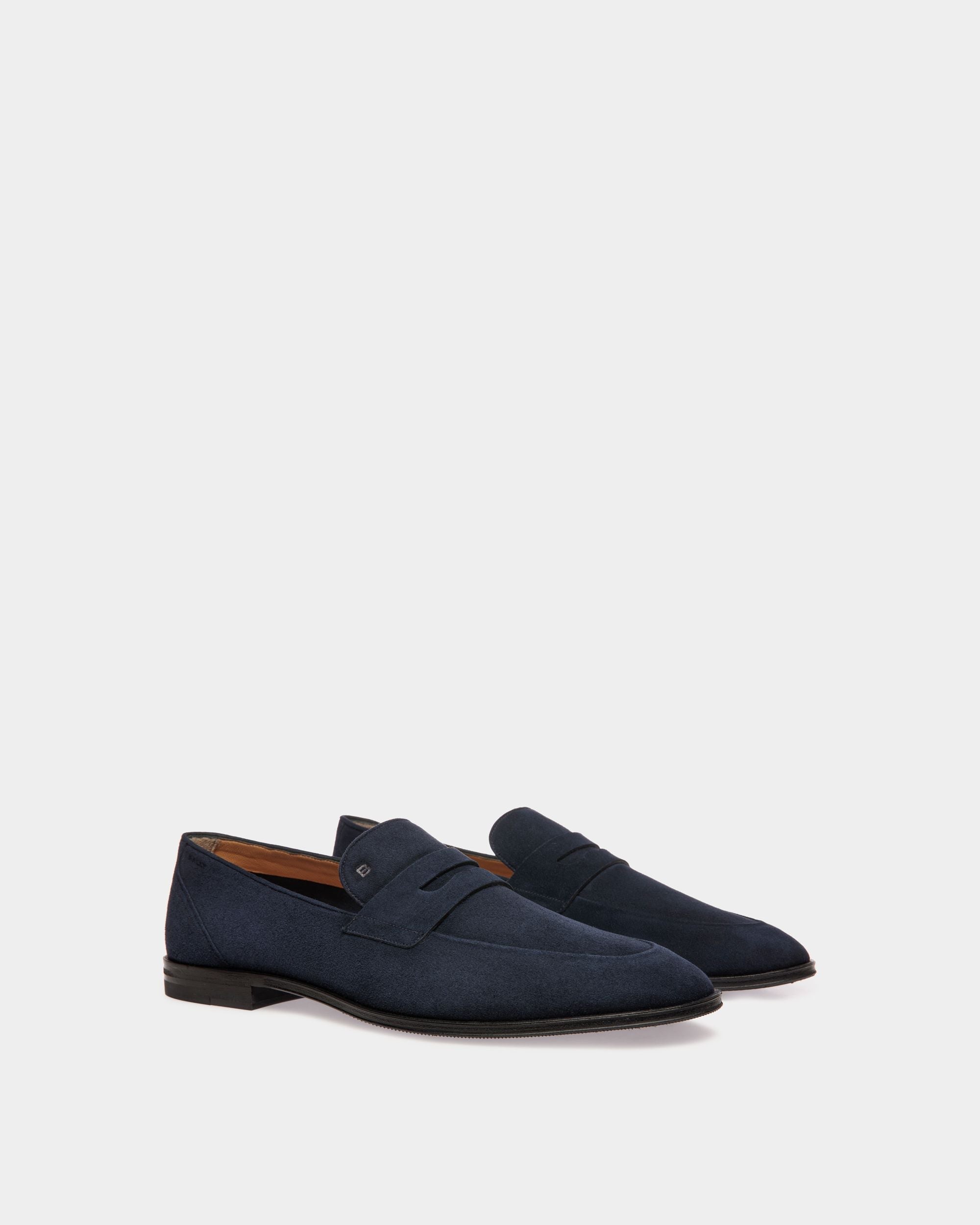Bally blue suede shoes shop