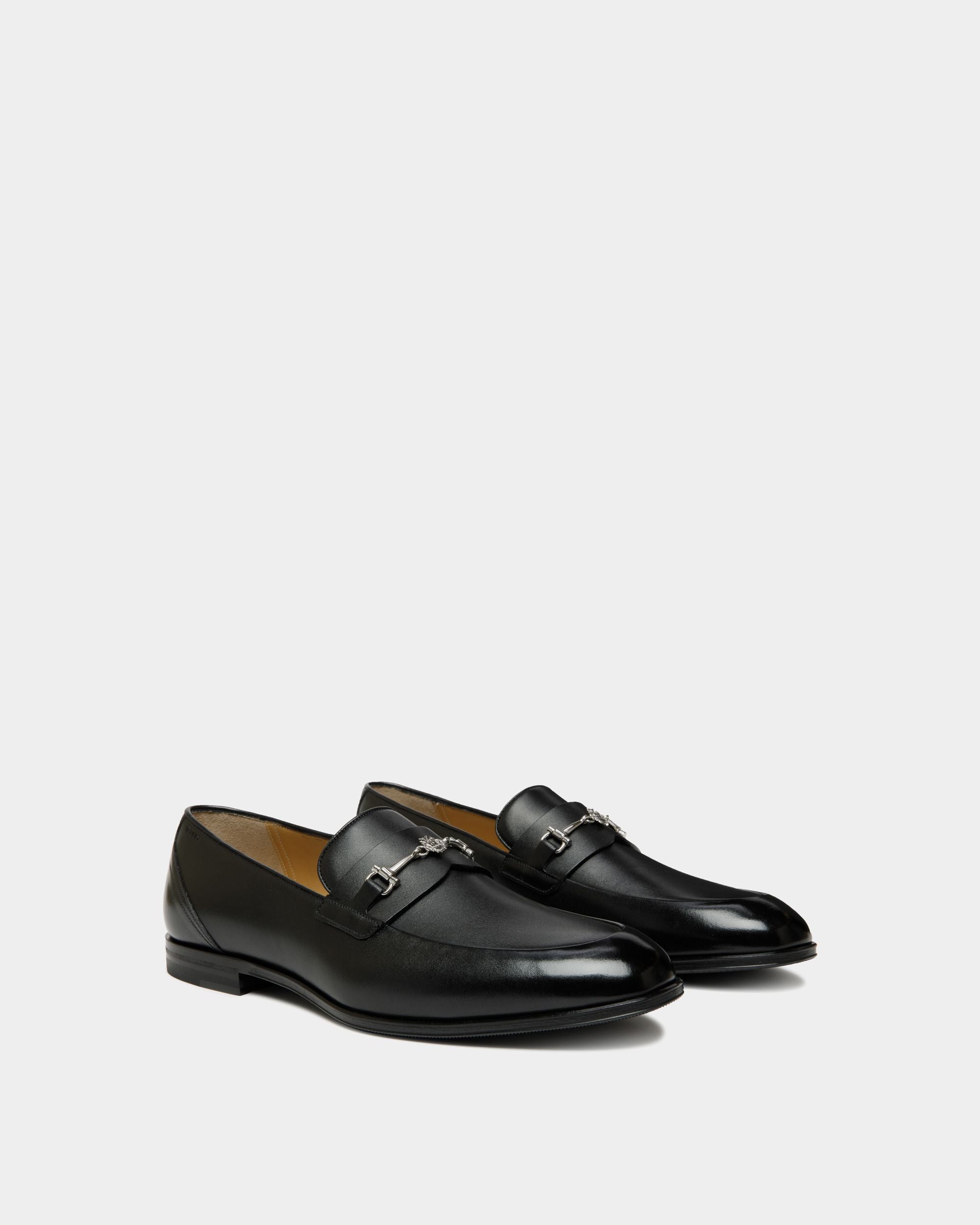Westminster Loafer in Black Leather - Men's - Bally - 02
