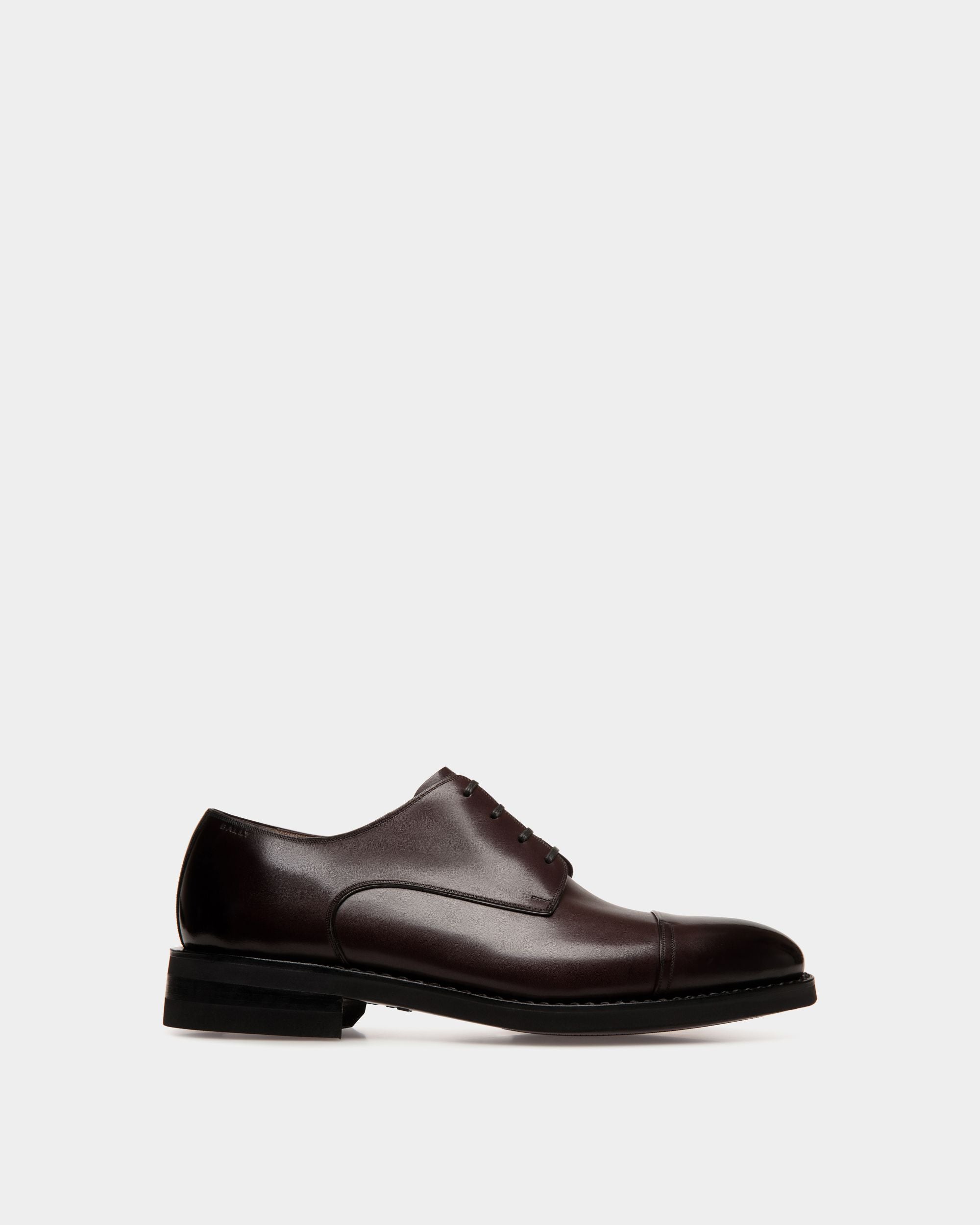Scribe Un Derby in Deep Burgundy Leather - Men's - Bally - 01
