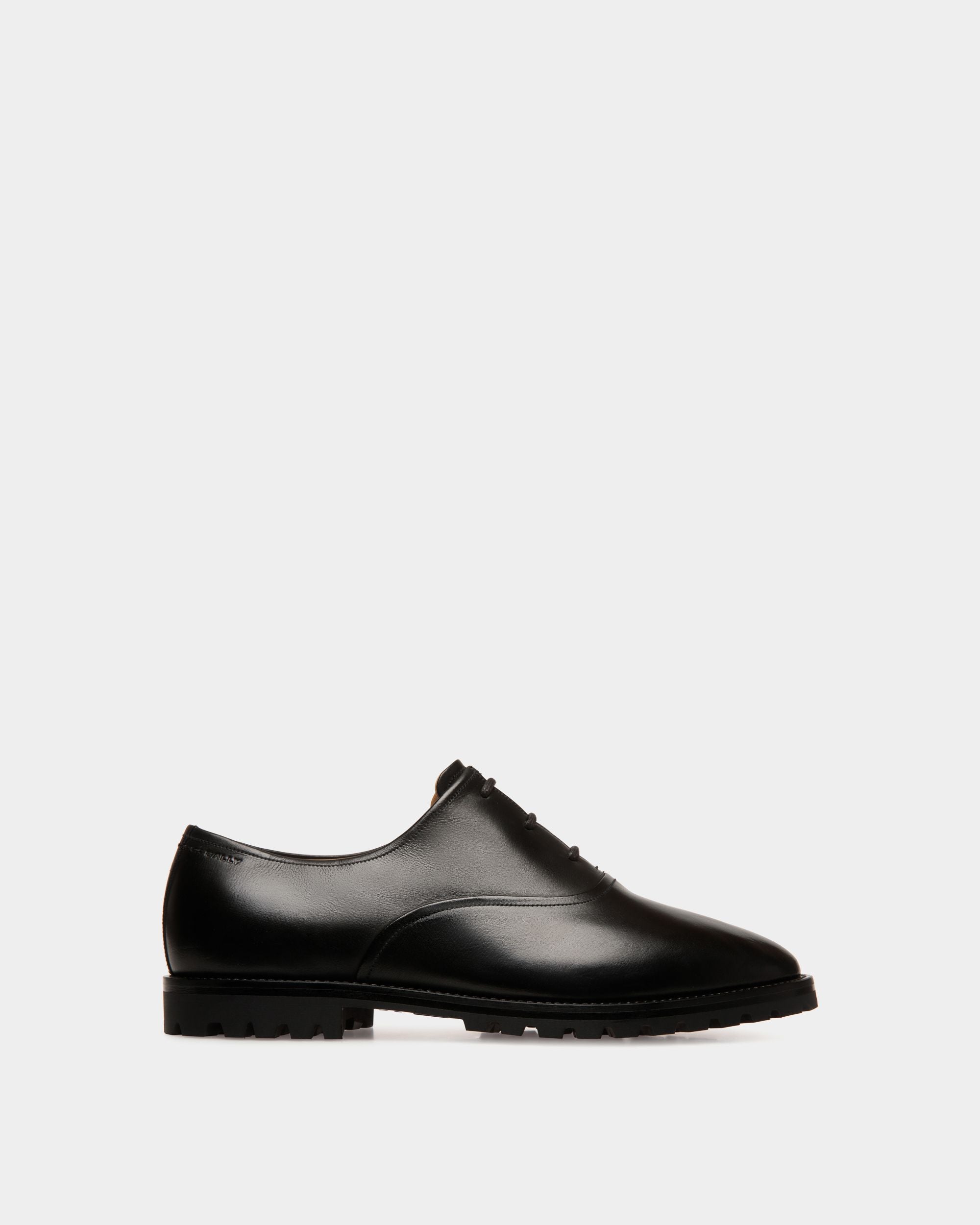 Solaria Oxford in Black Buffalo Leather - Men's - Bally - 01