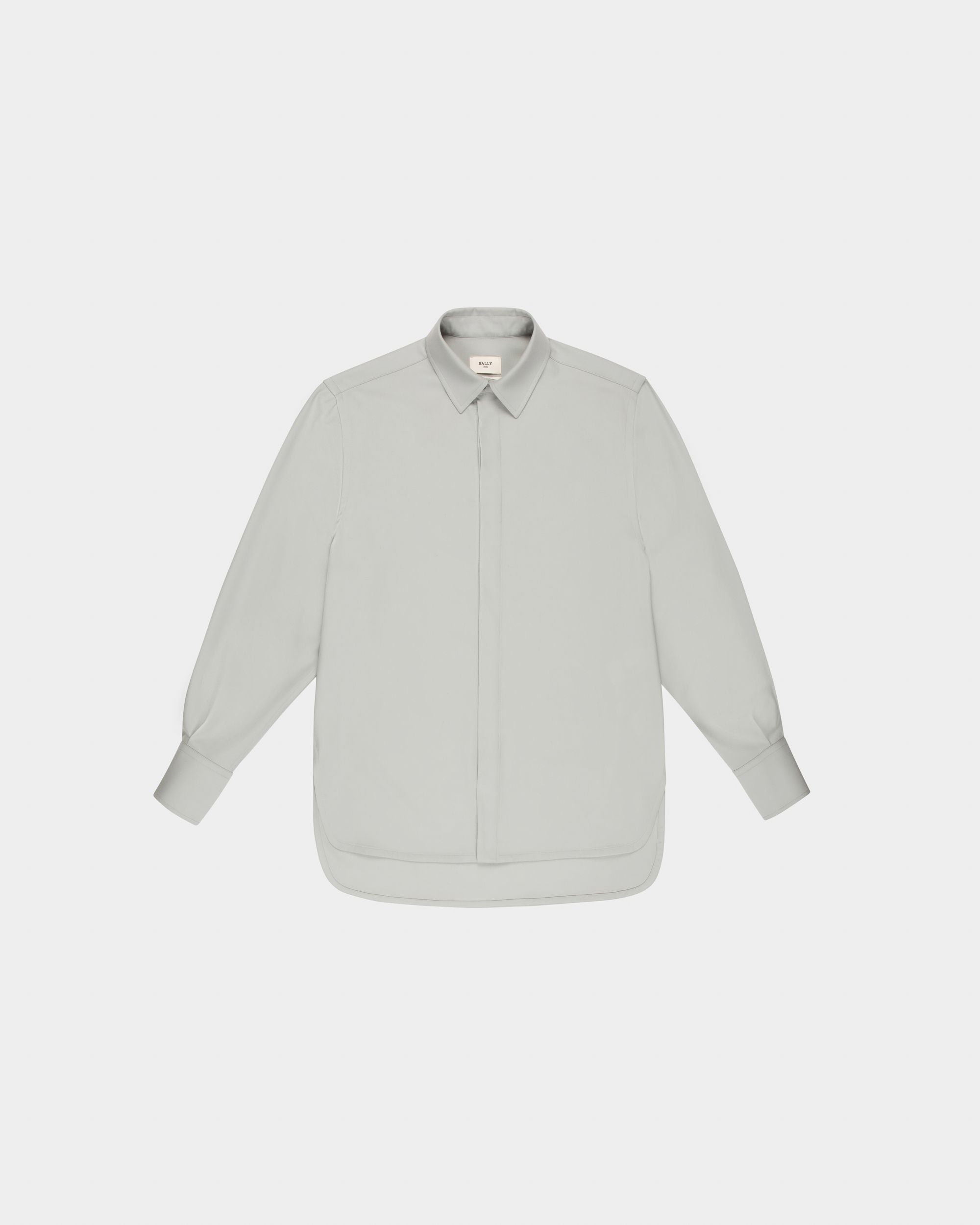 Wool Shirt In Light Blue - Men's - Bally - 04