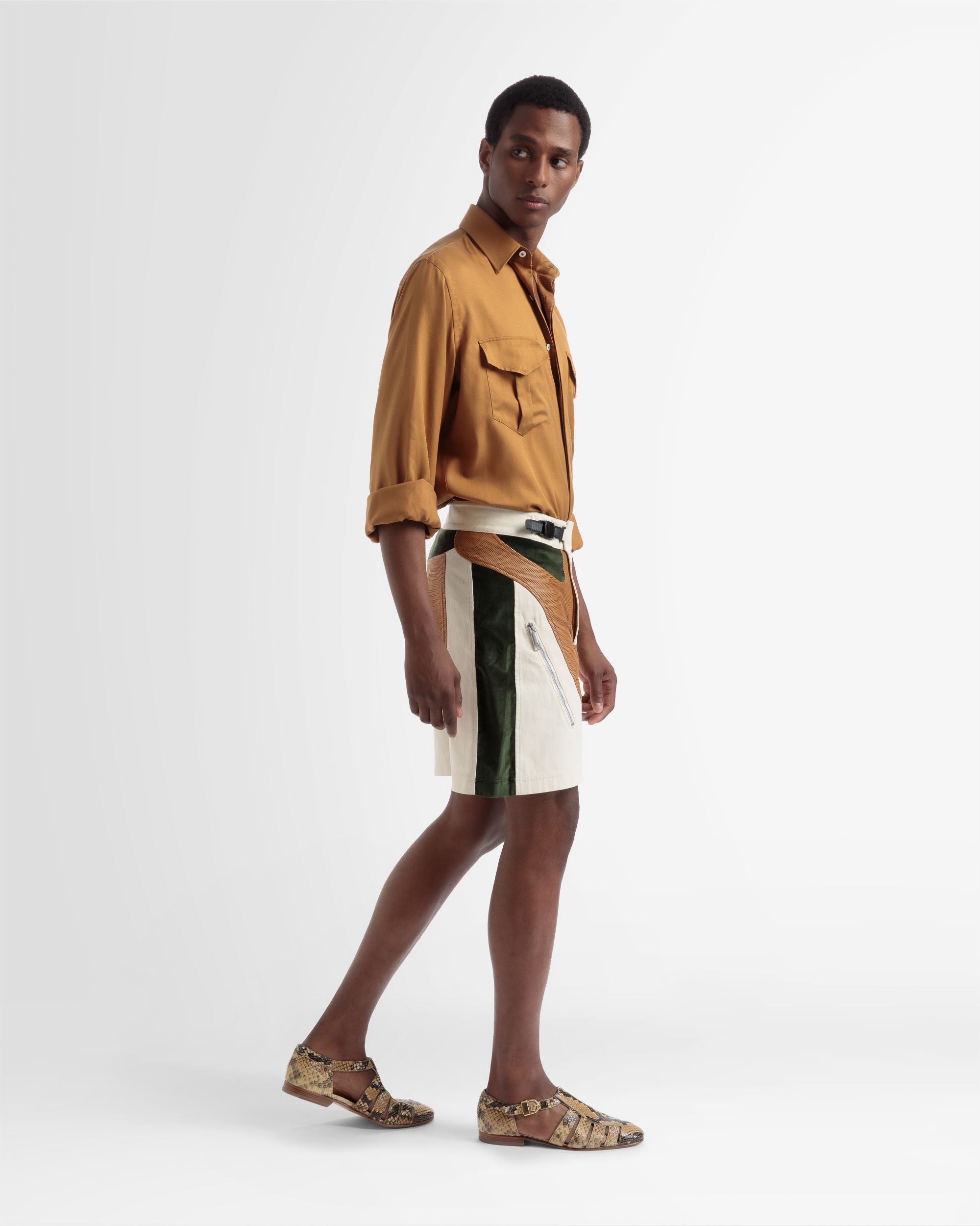 Pocket Front Silk Shirt In Desert - Men's - Bally - 04