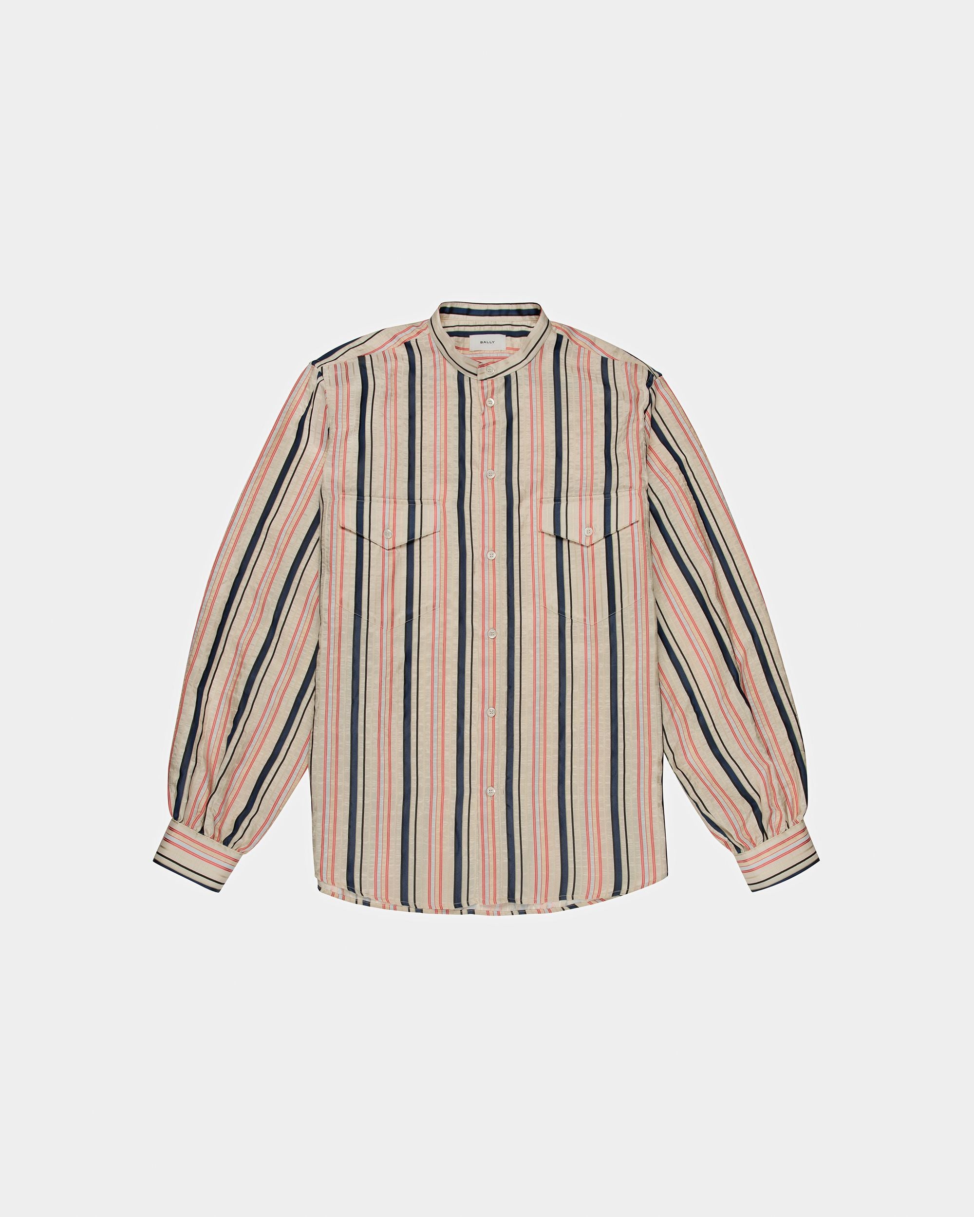 Blouson Sleeve Shirt In Multicolour Silk - Men's - Bally - 01