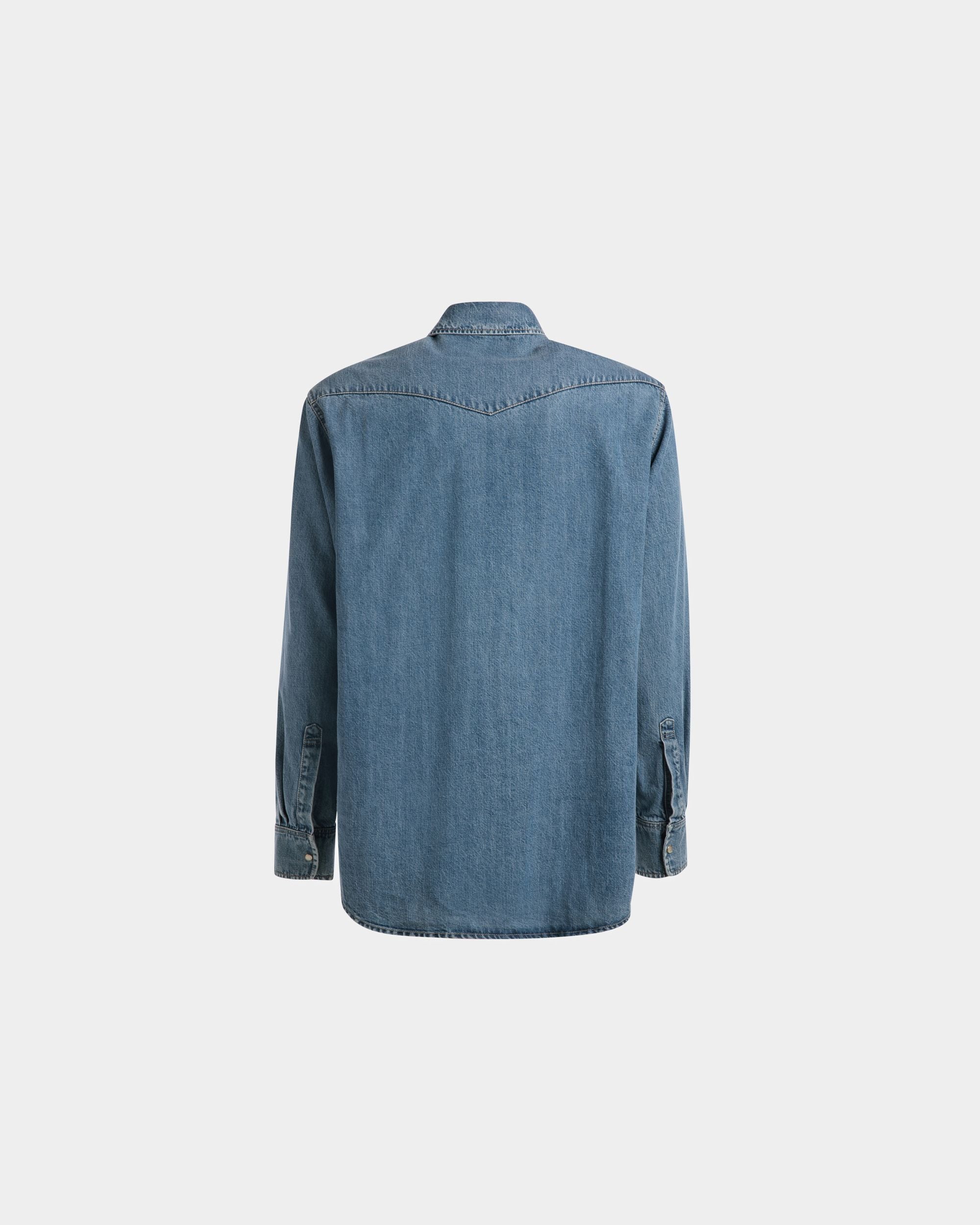 Western Shirt In Light Blue Denim - Men's - Bally - 07