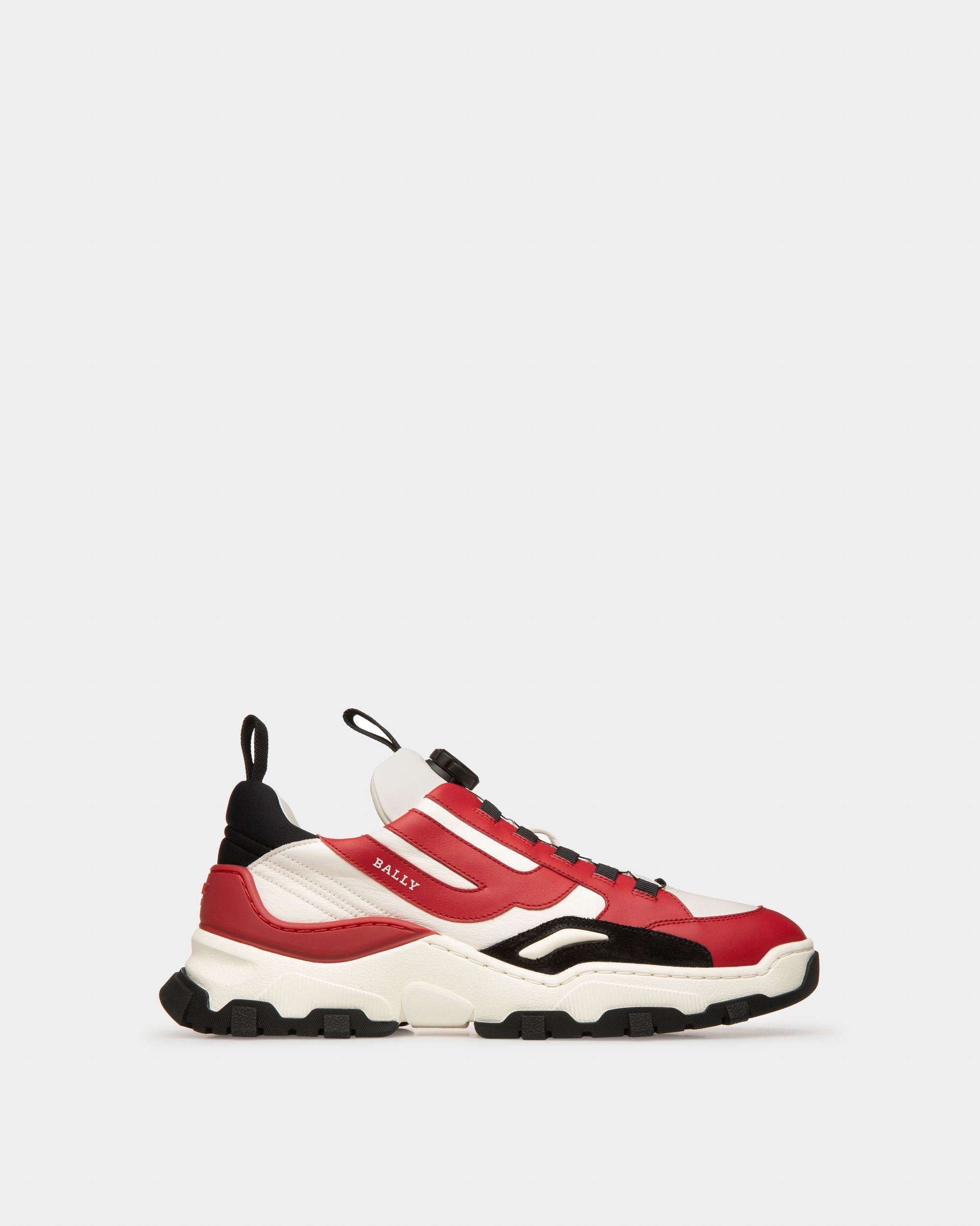 Harrys Leather Sneakers In Red - Men's - Bally - 01