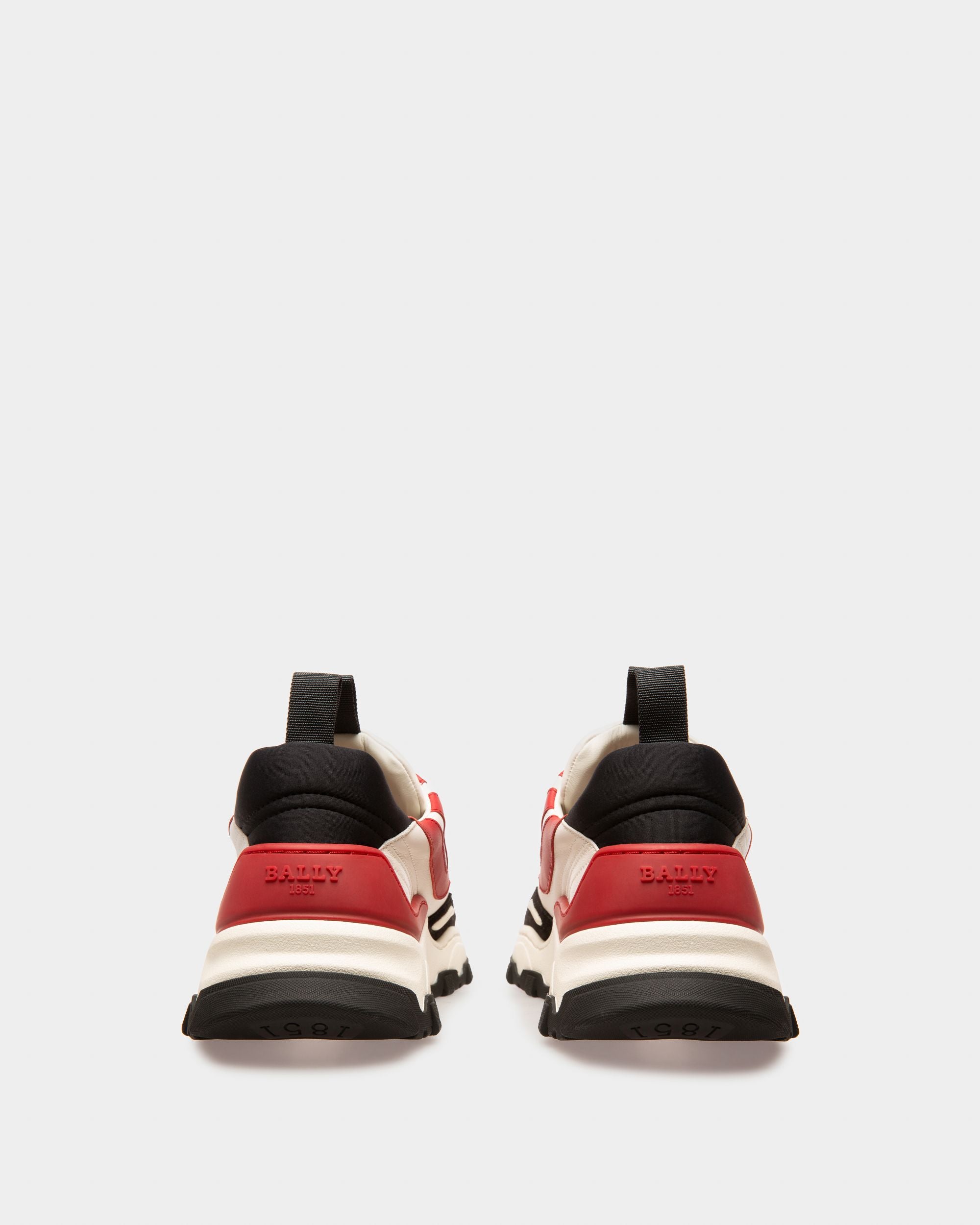 Harrys Leather Sneakers In Red - Men's - Bally - 04