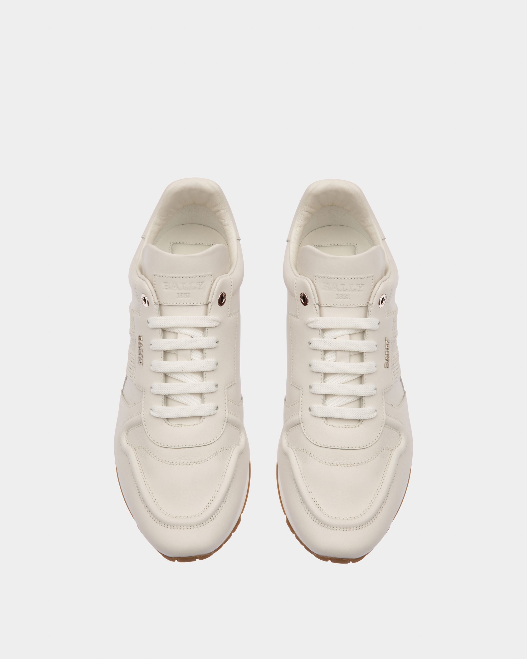 Asper In White Leather And Fabric - Men's - Bally - 02