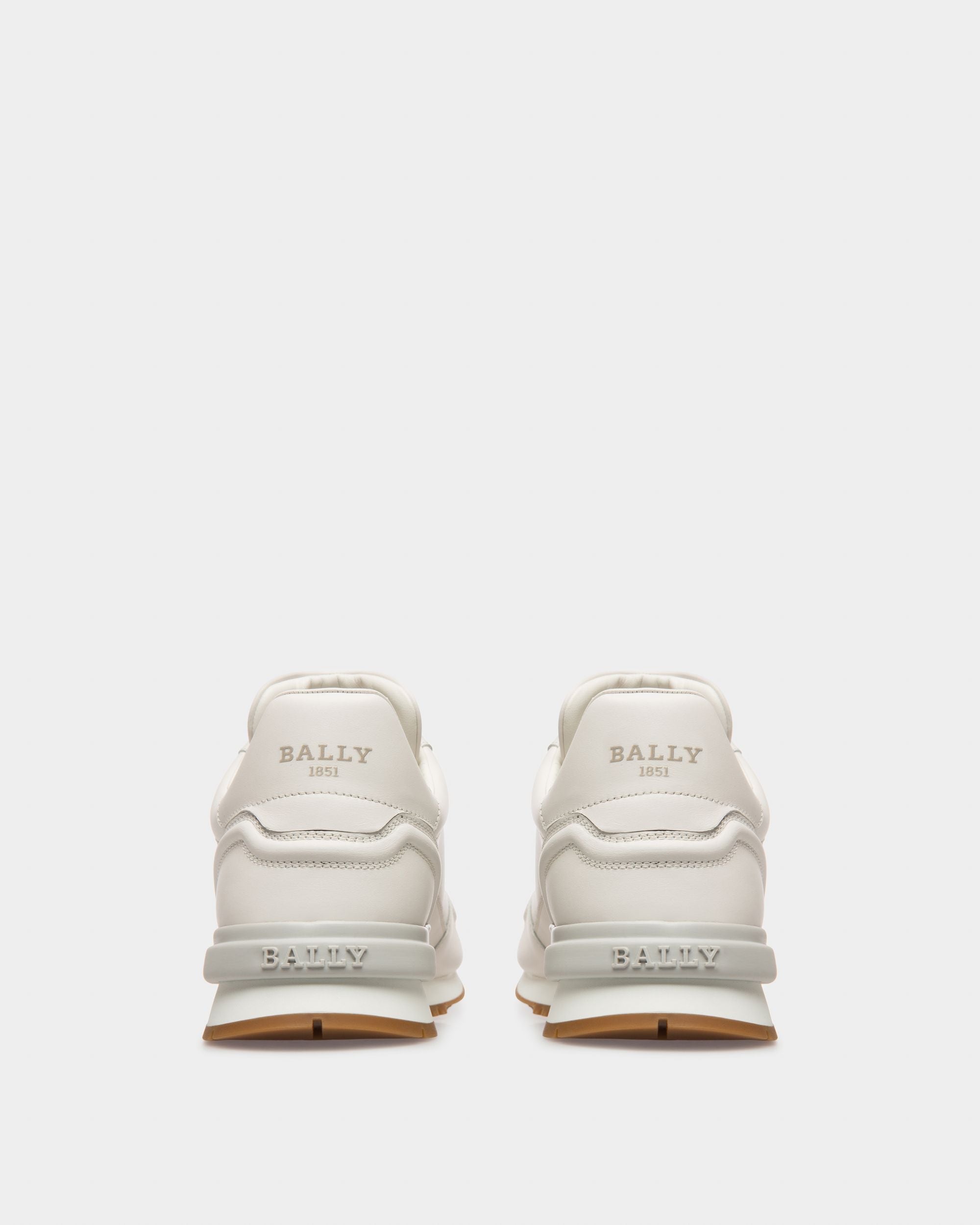 Asper In White Leather And Fabric - Men's - Bally - 03