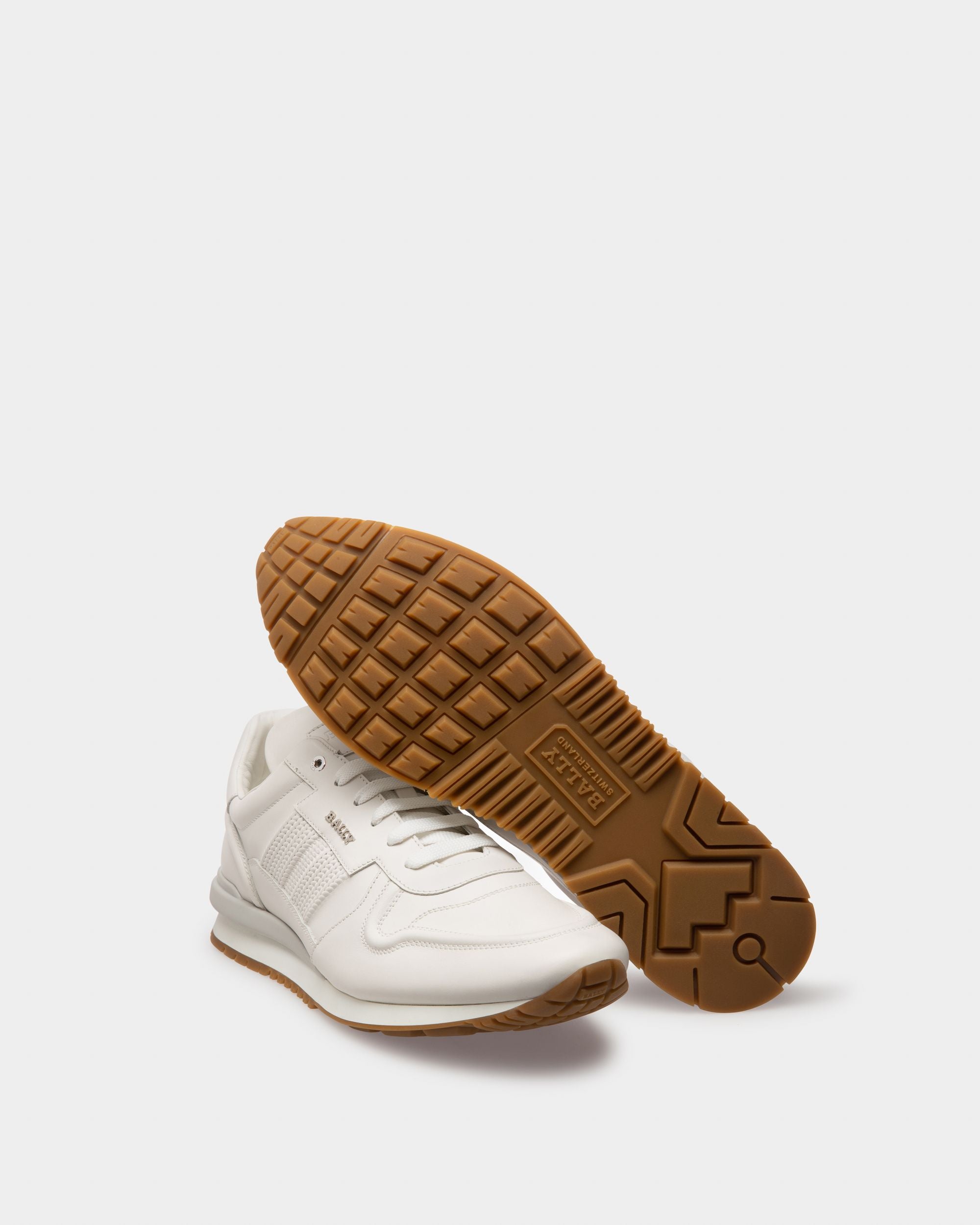 Asper In White Leather And Fabric - Men's - Bally - 04