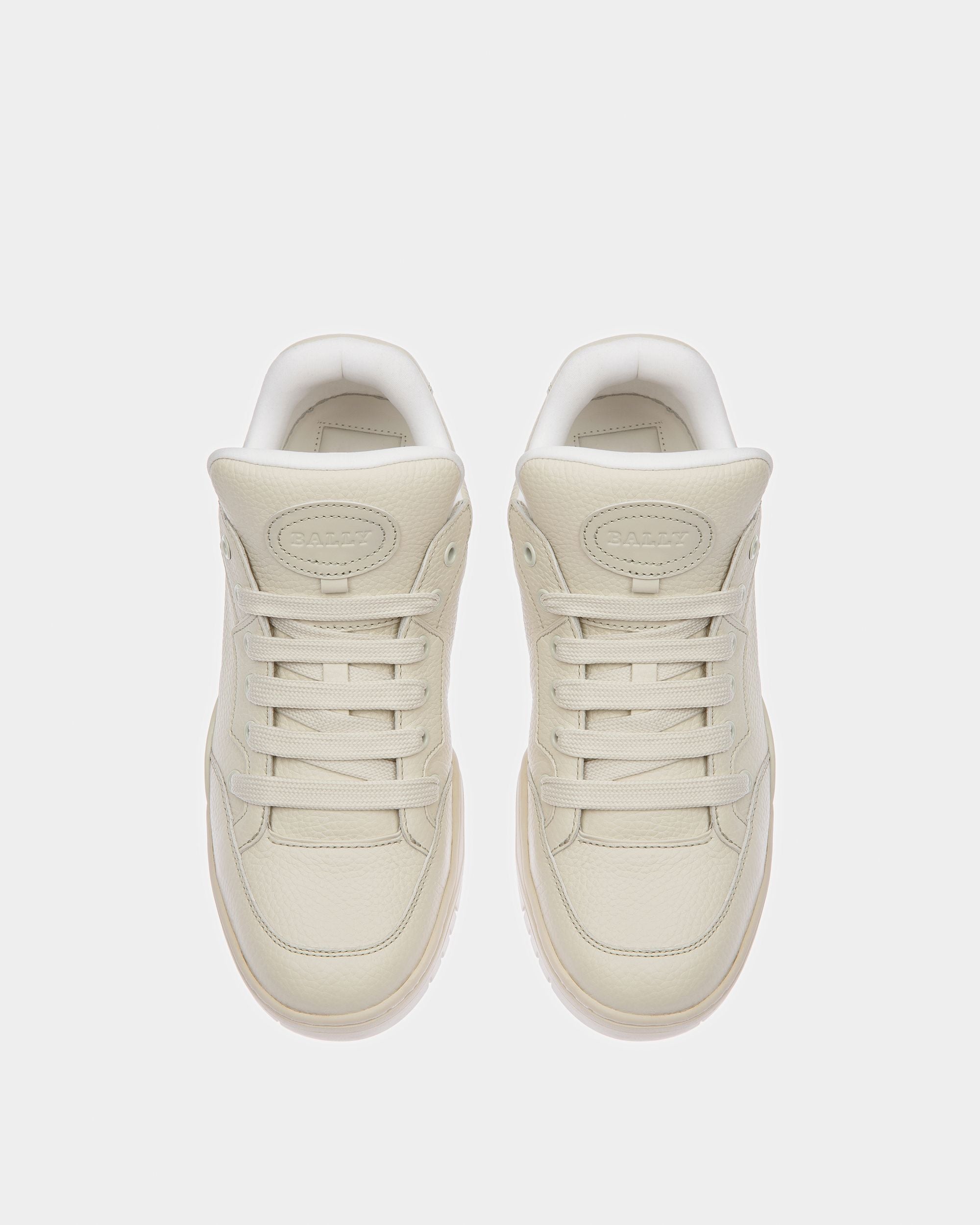 Kiro Leather Sneakers In Dusty White - Men's - Bally - 02