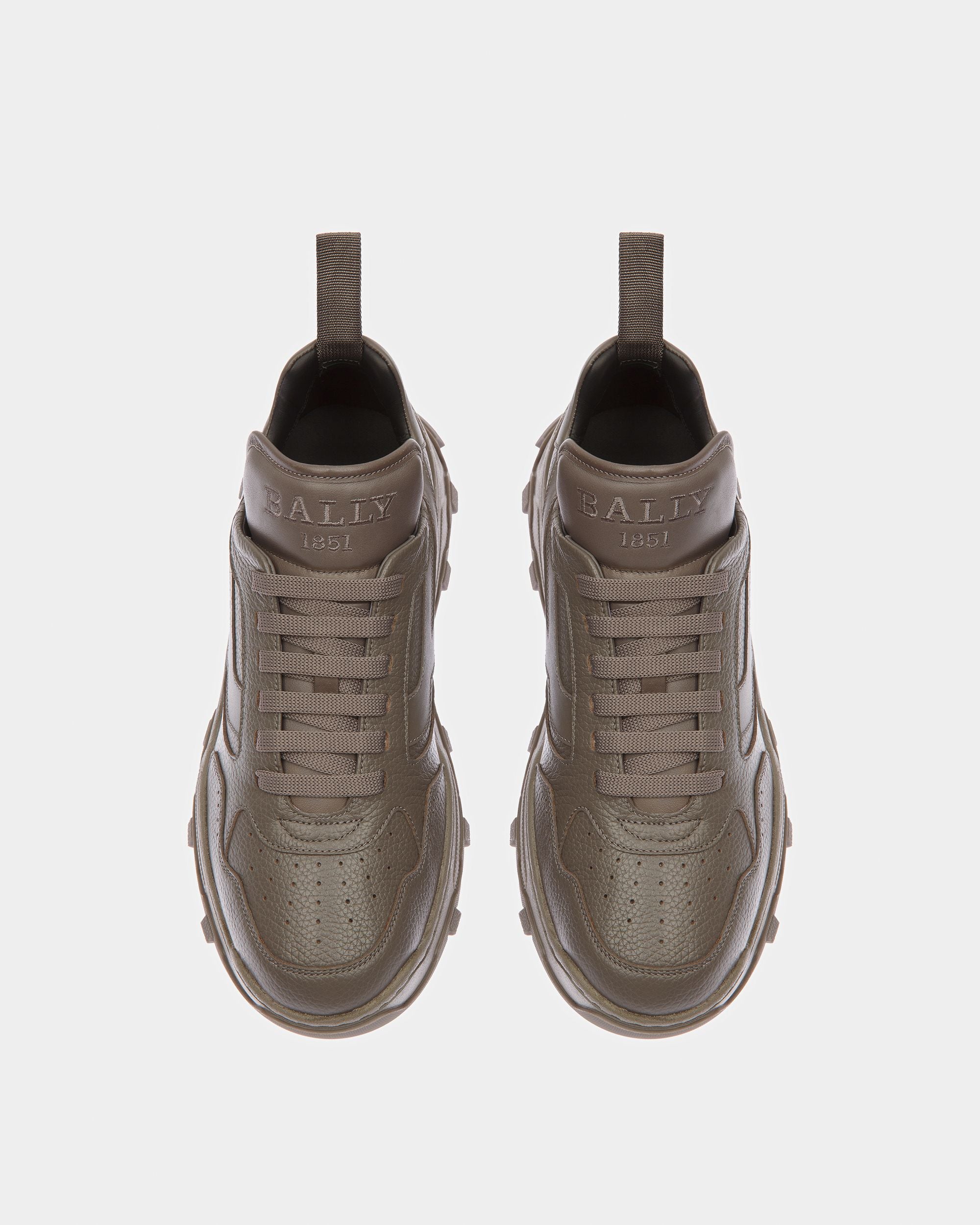 Holden Leather Sneakers In Dark Mineral - Men's - Bally - 02