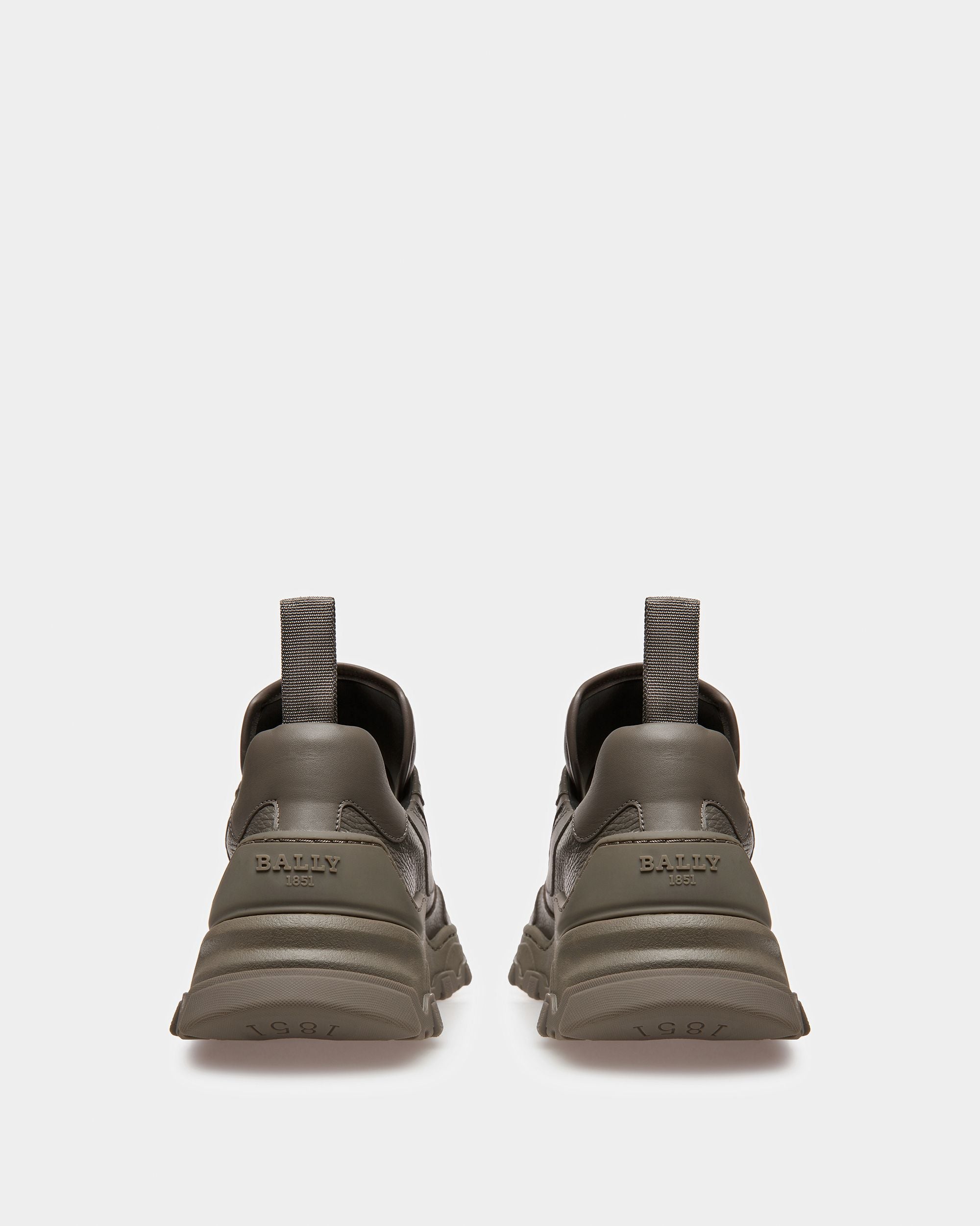 Holden Leather Sneakers In Dark Mineral - Men's - Bally - 04