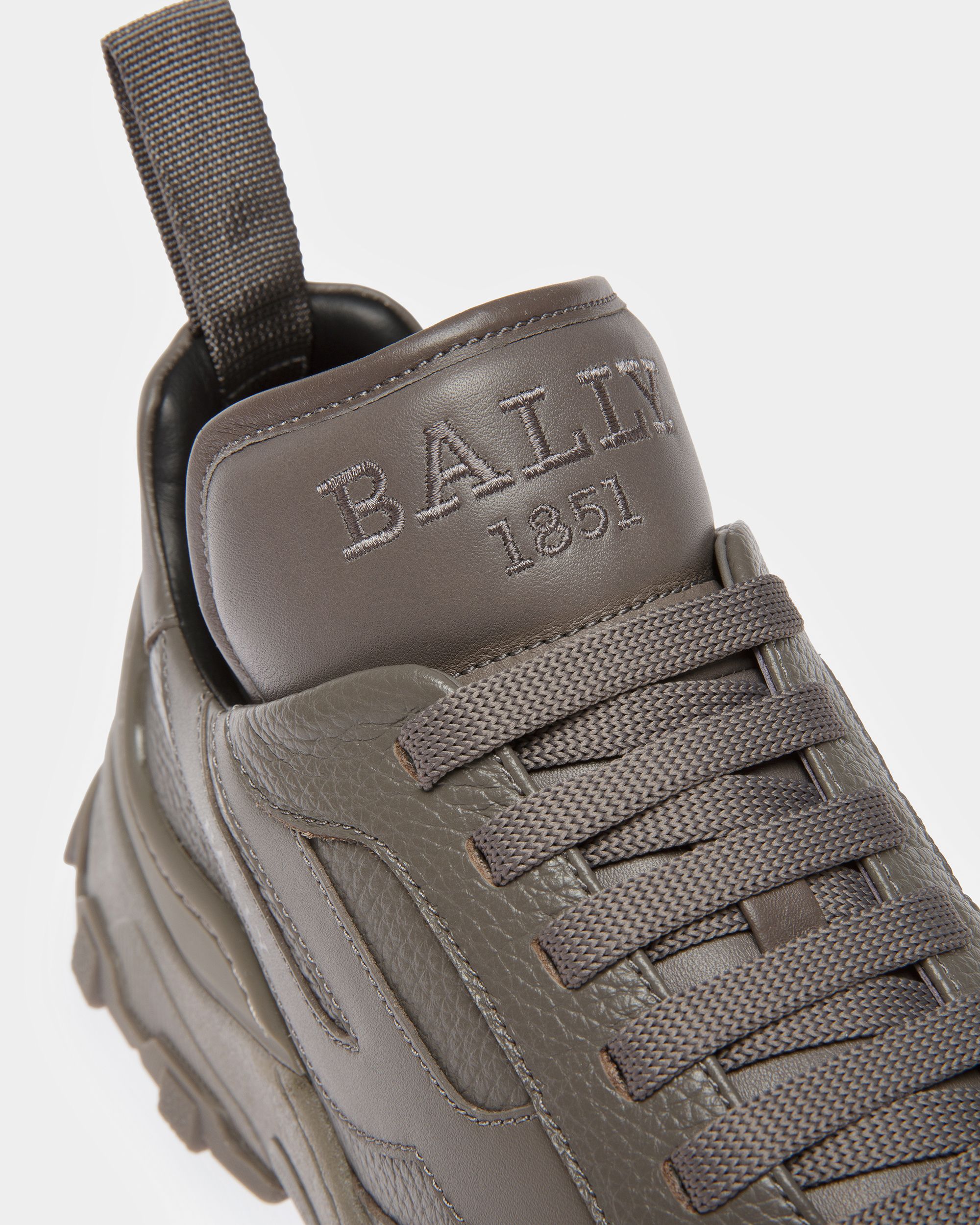 Holden Leather Sneakers In Dark Mineral - Men's - Bally - 06