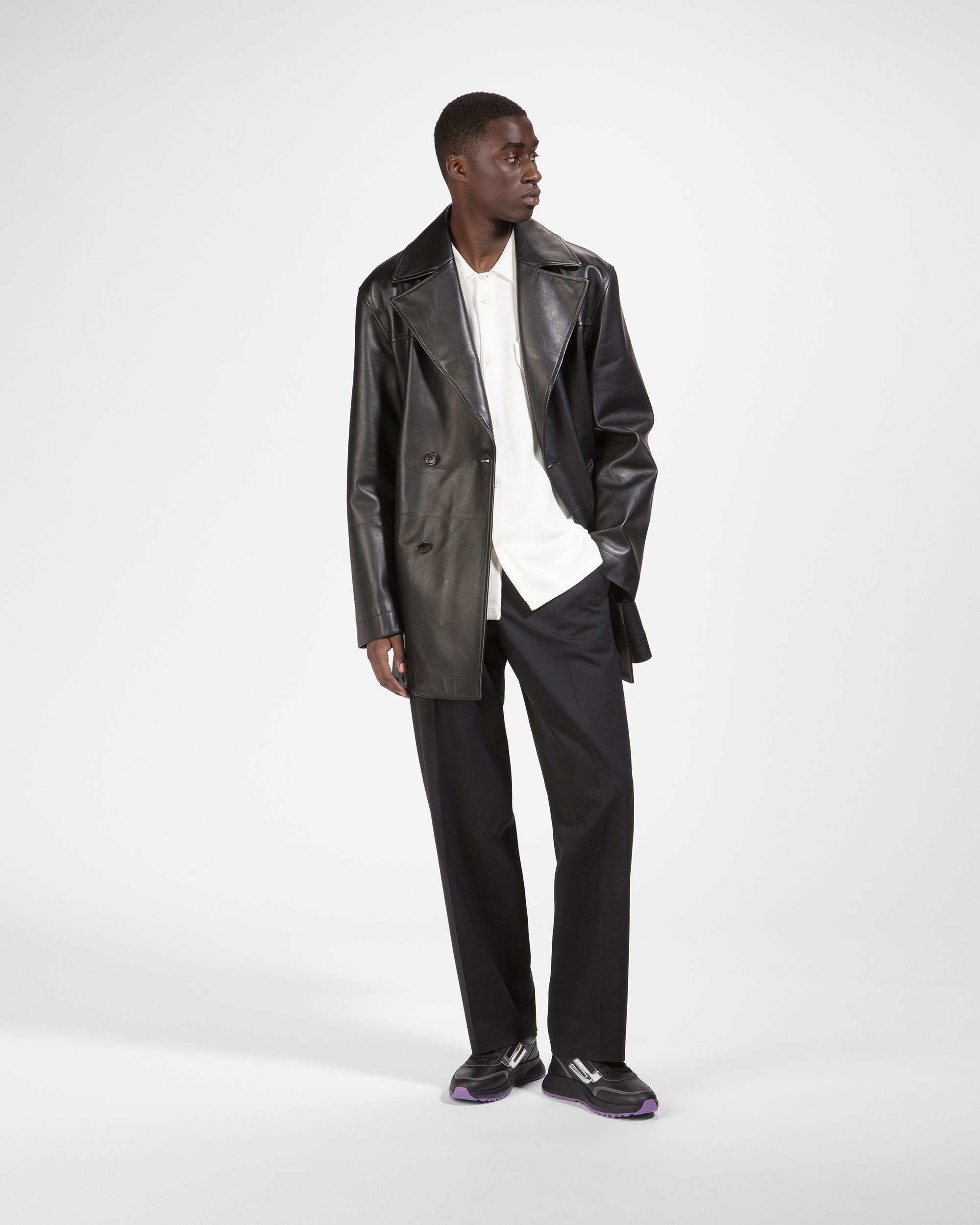 Demmy Leather Sneakers In Black And Dark Mineral - Men's - Bally - 09