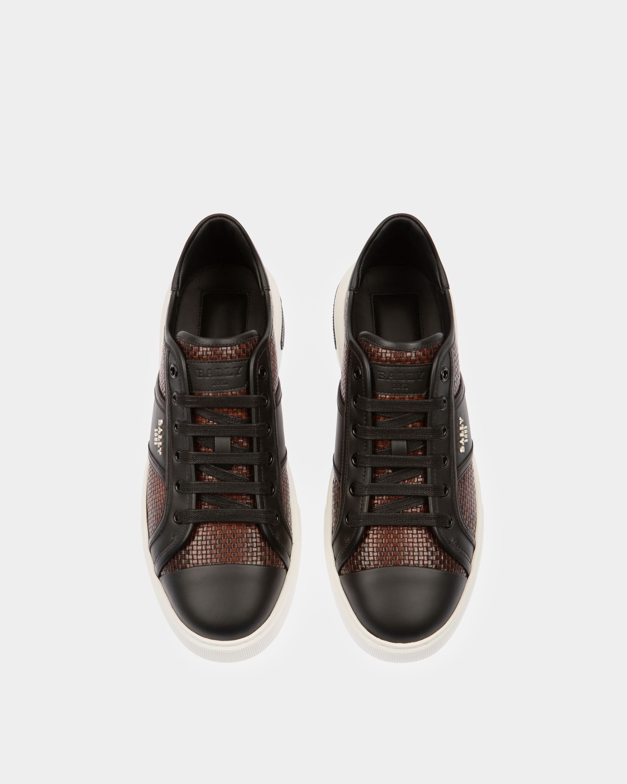 Myller Leather Sneakers In Black & Brown - Men's - Bally - 02