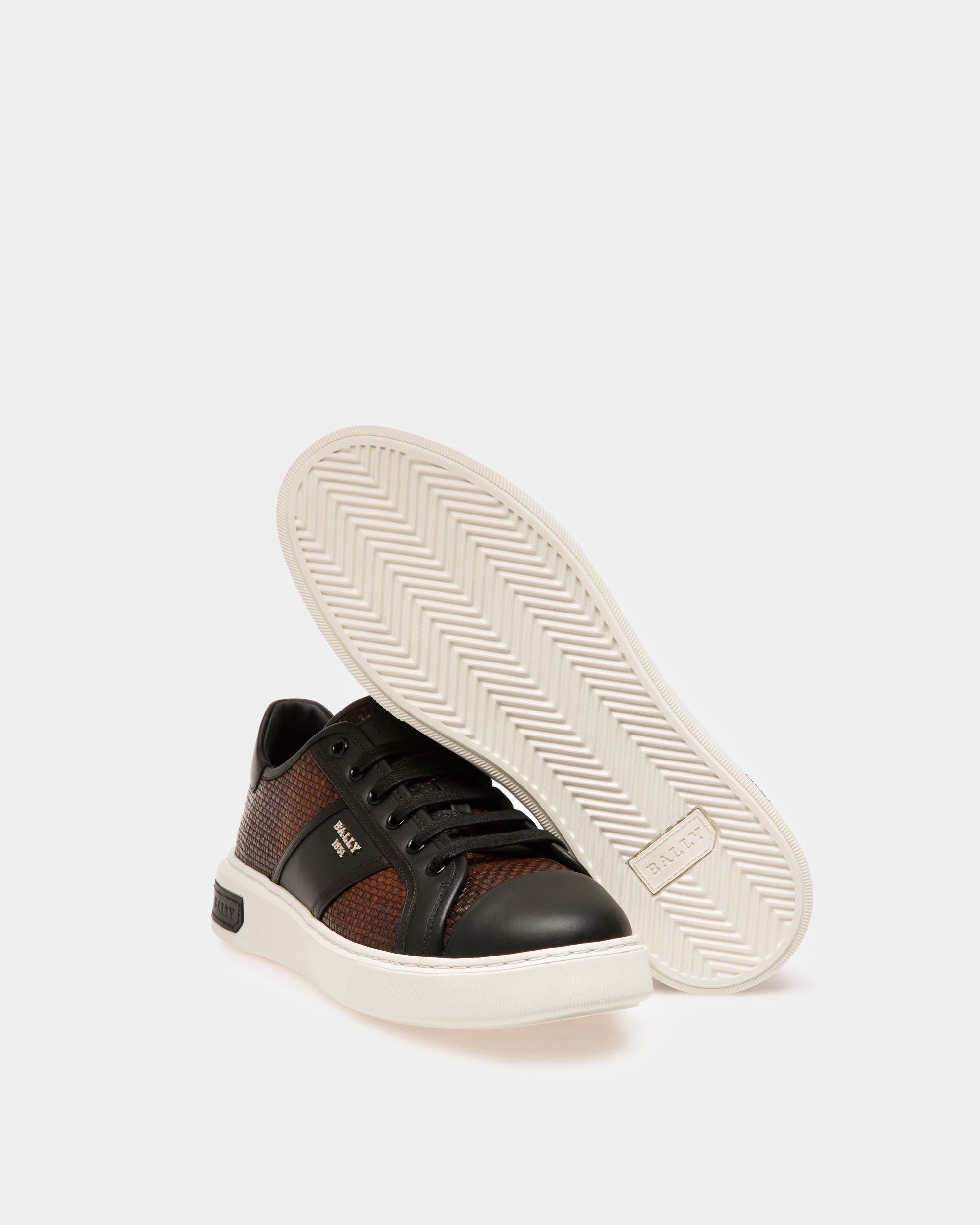 Myller Leather Sneakers In Black & Brown - Men's - Bally - 04