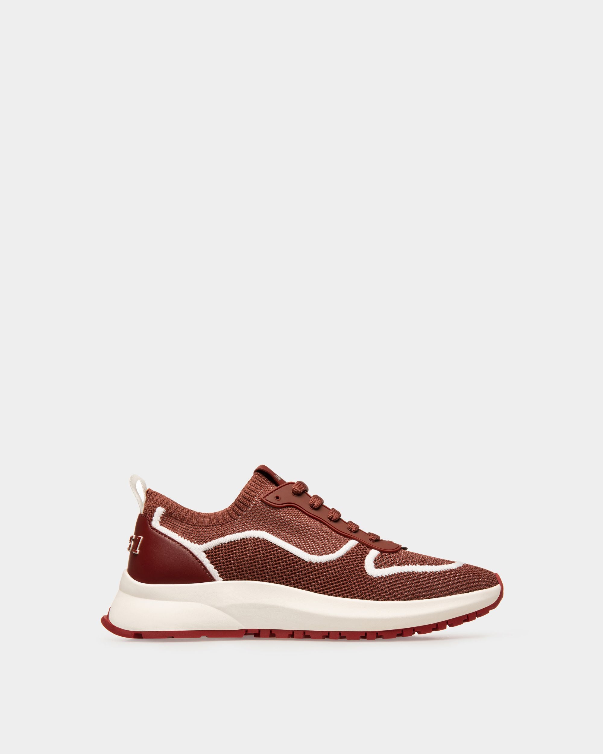 Davyn Mesh Sneakers In Heritage Red & White - Men's - Bally - 01
