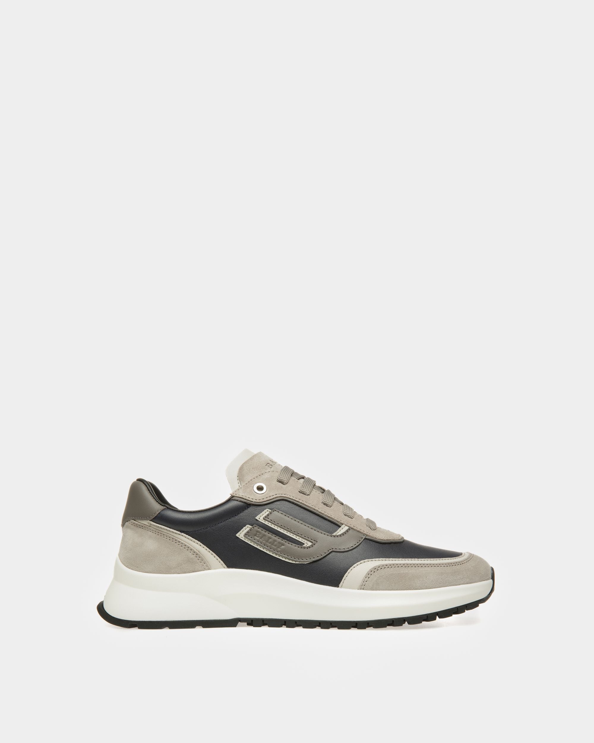 Demmy Leather Sneakers In Grey - Men's - Bally - 01