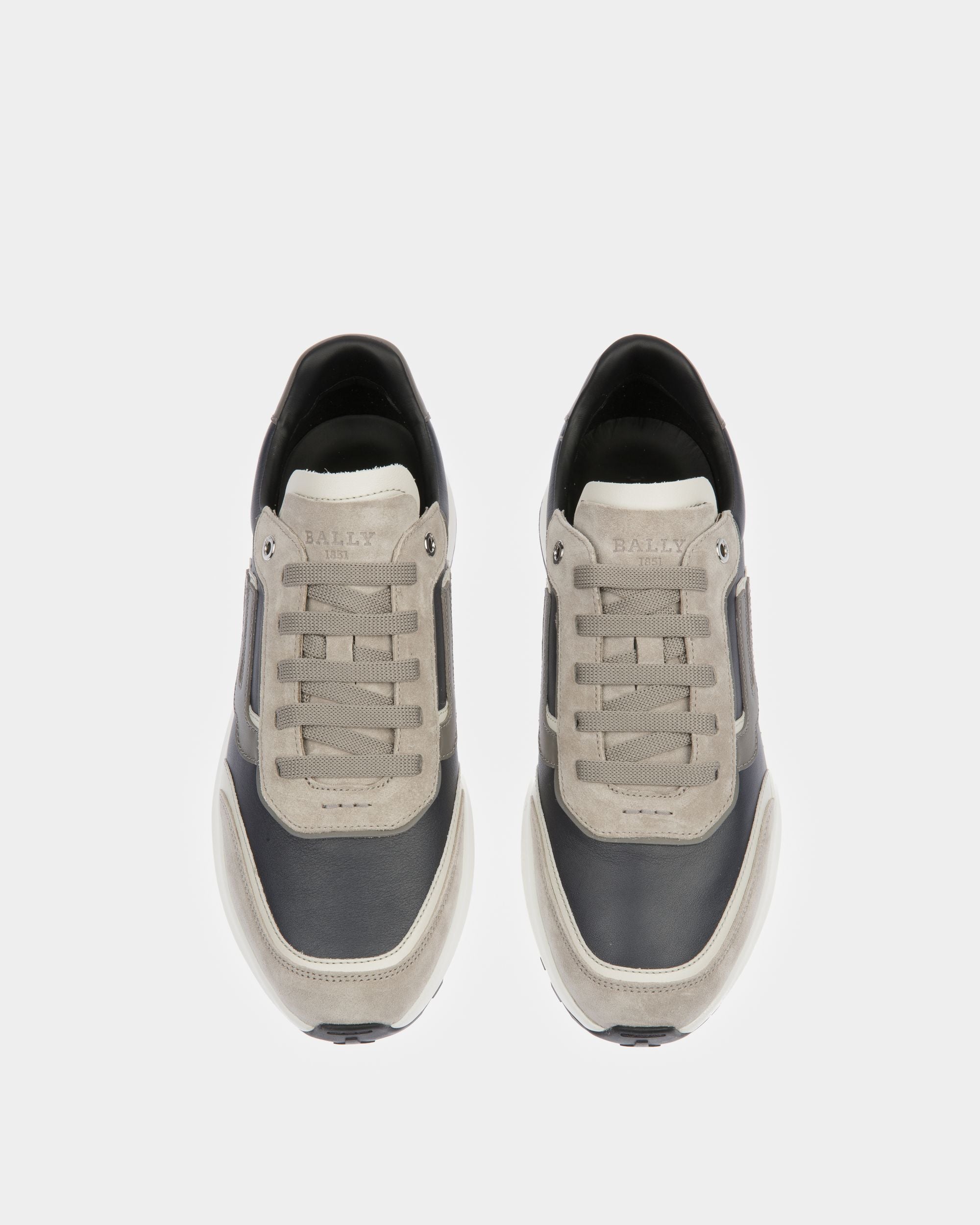 Demmy Leather Sneakers In Grey - Men's - Bally - 05
