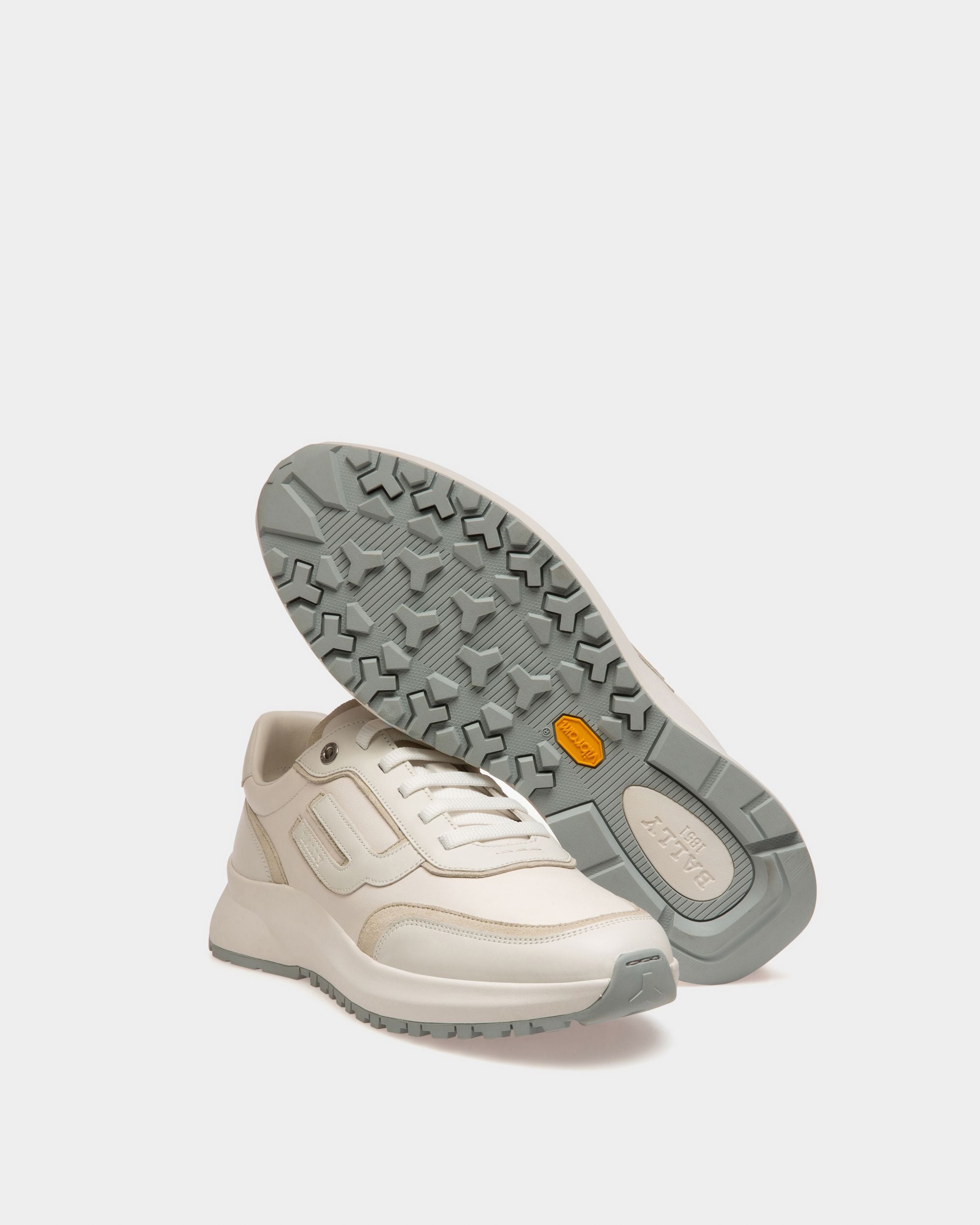 Demmy Leather Sneakers In White - Men's - Bally - 04