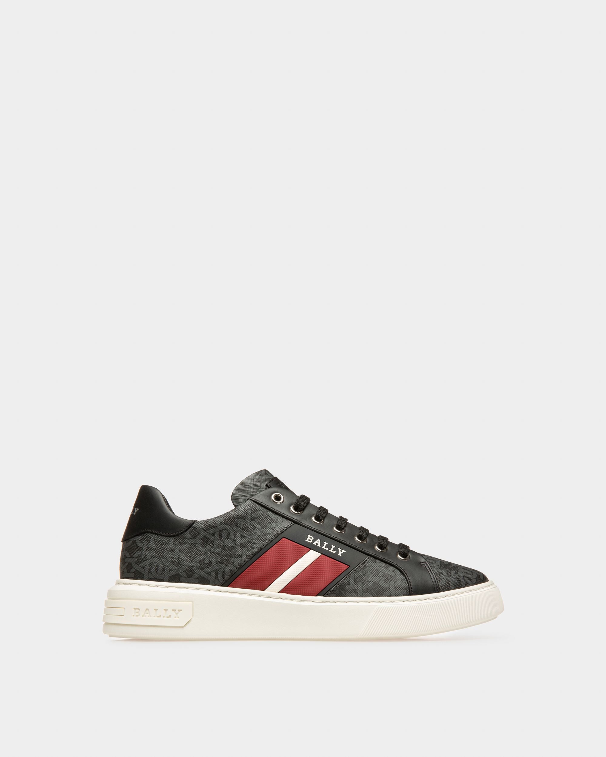 Mylton Sneakers In Black Leather And Cotton - Men's - Bally - 01