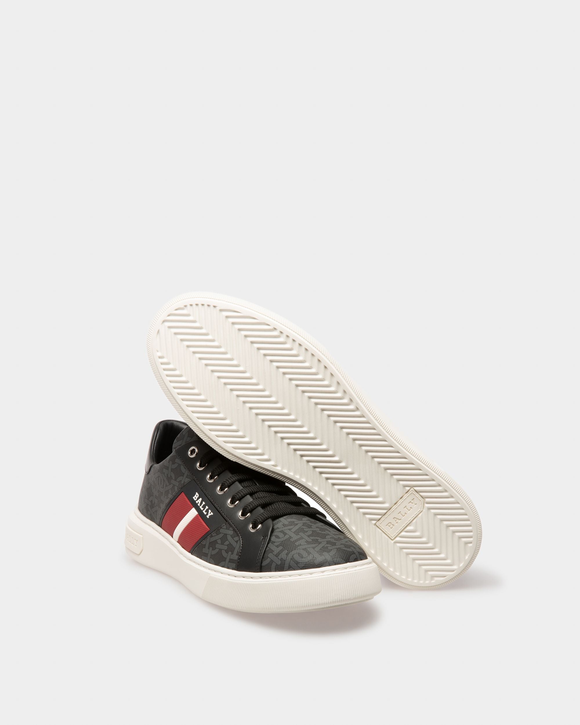 Mylton Sneakers In Black Leather And Cotton - Men's - Bally - 05