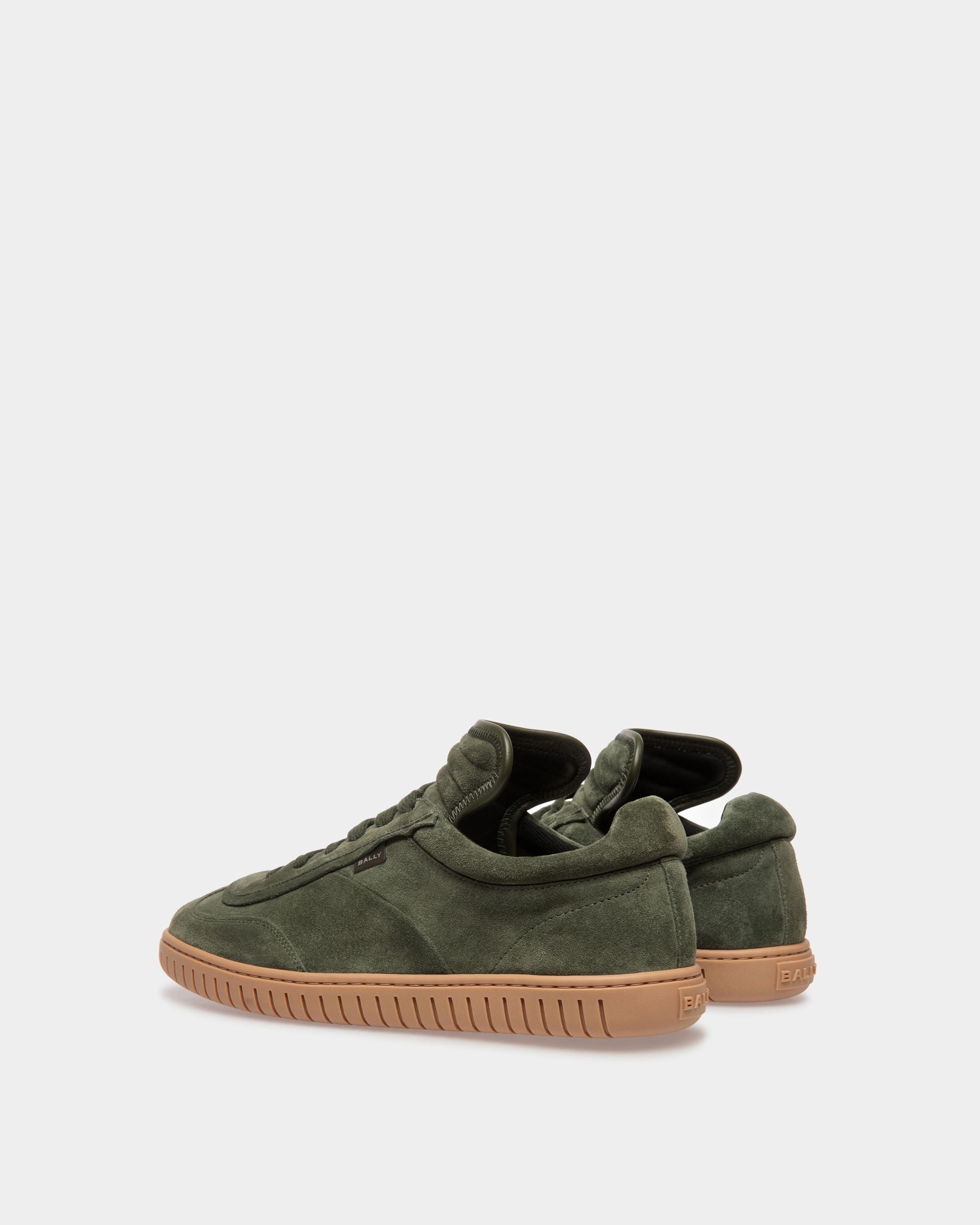 Player Sneakers In Green And Amber Leather - Men's - Bally - 04