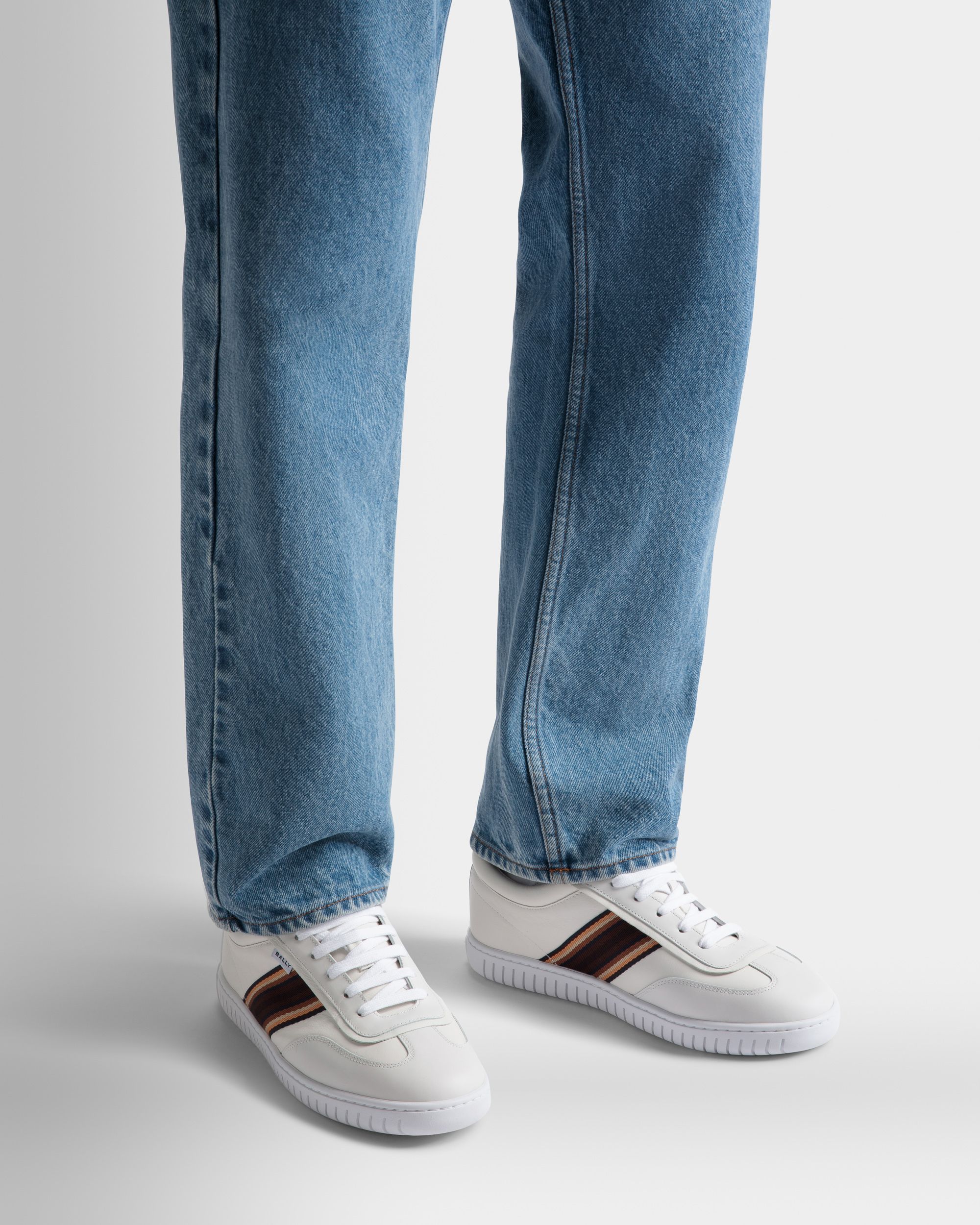 Player Sneakers In White Leather - Men's - Bally - 02