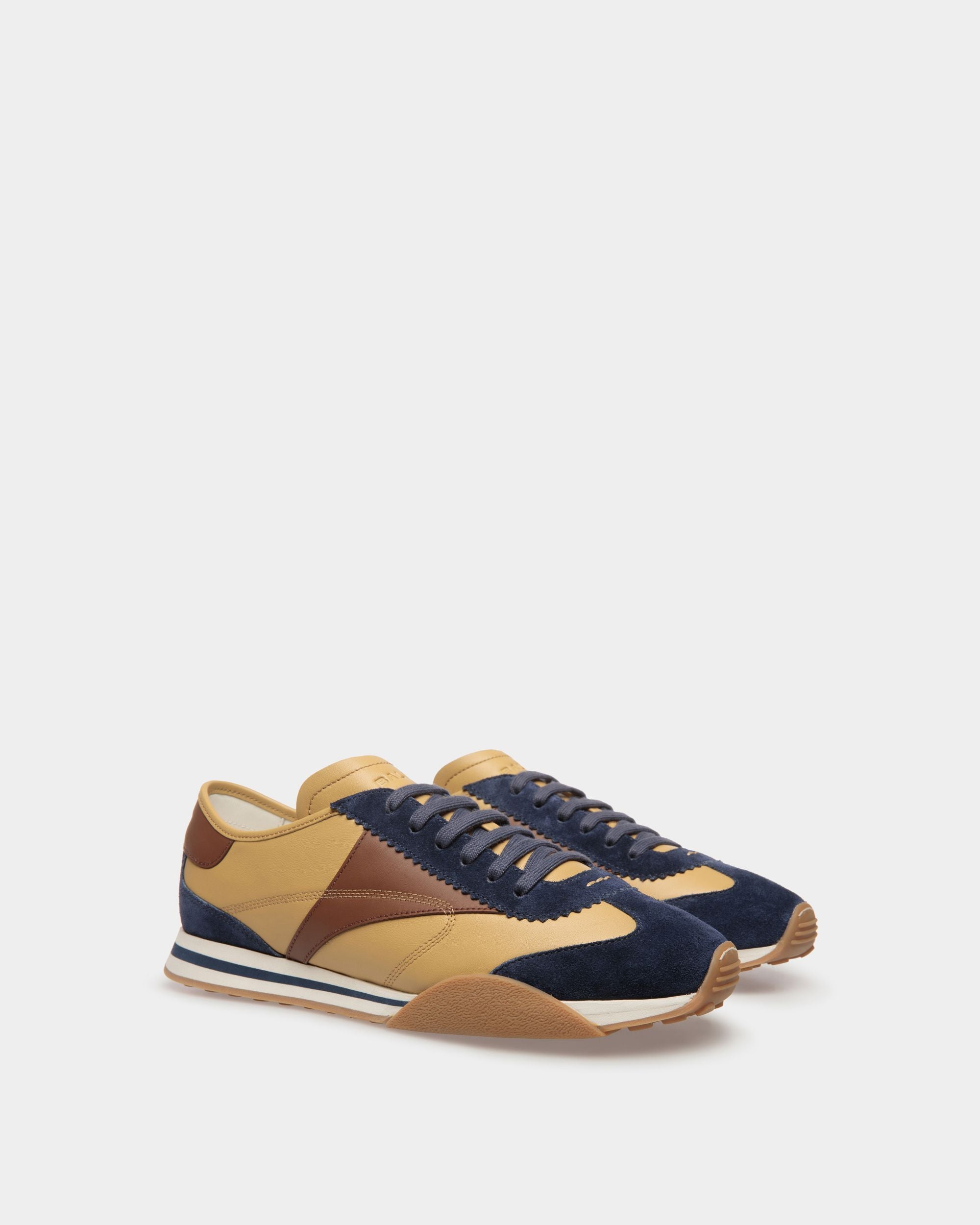 Sussex Sneakers In Marine And Brown Leather - Men's - Bally - 03