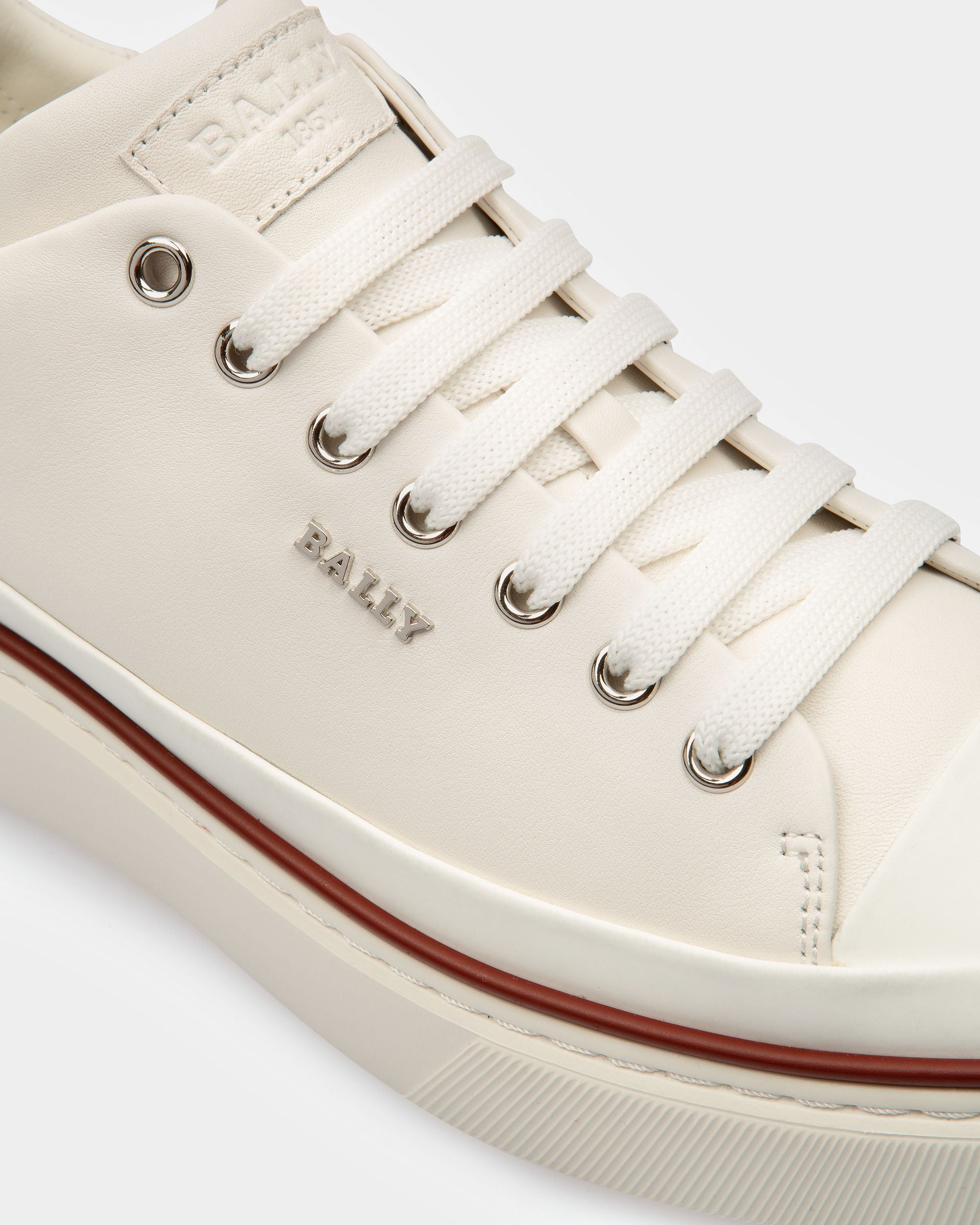 Maily Leather Sneakers In White - Men's - Bally - 04